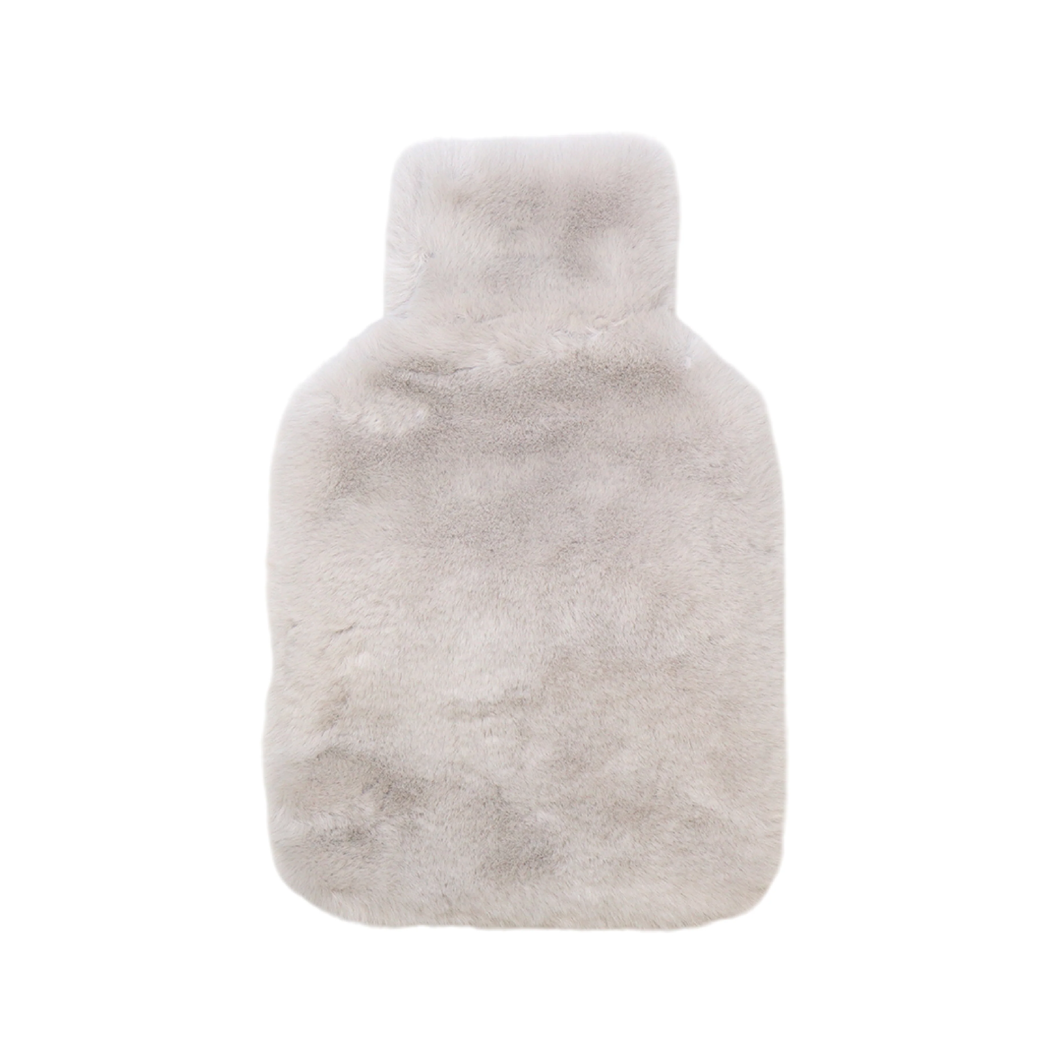 Faux Fur Hot Water Bottle | Pale Grey - Image 2