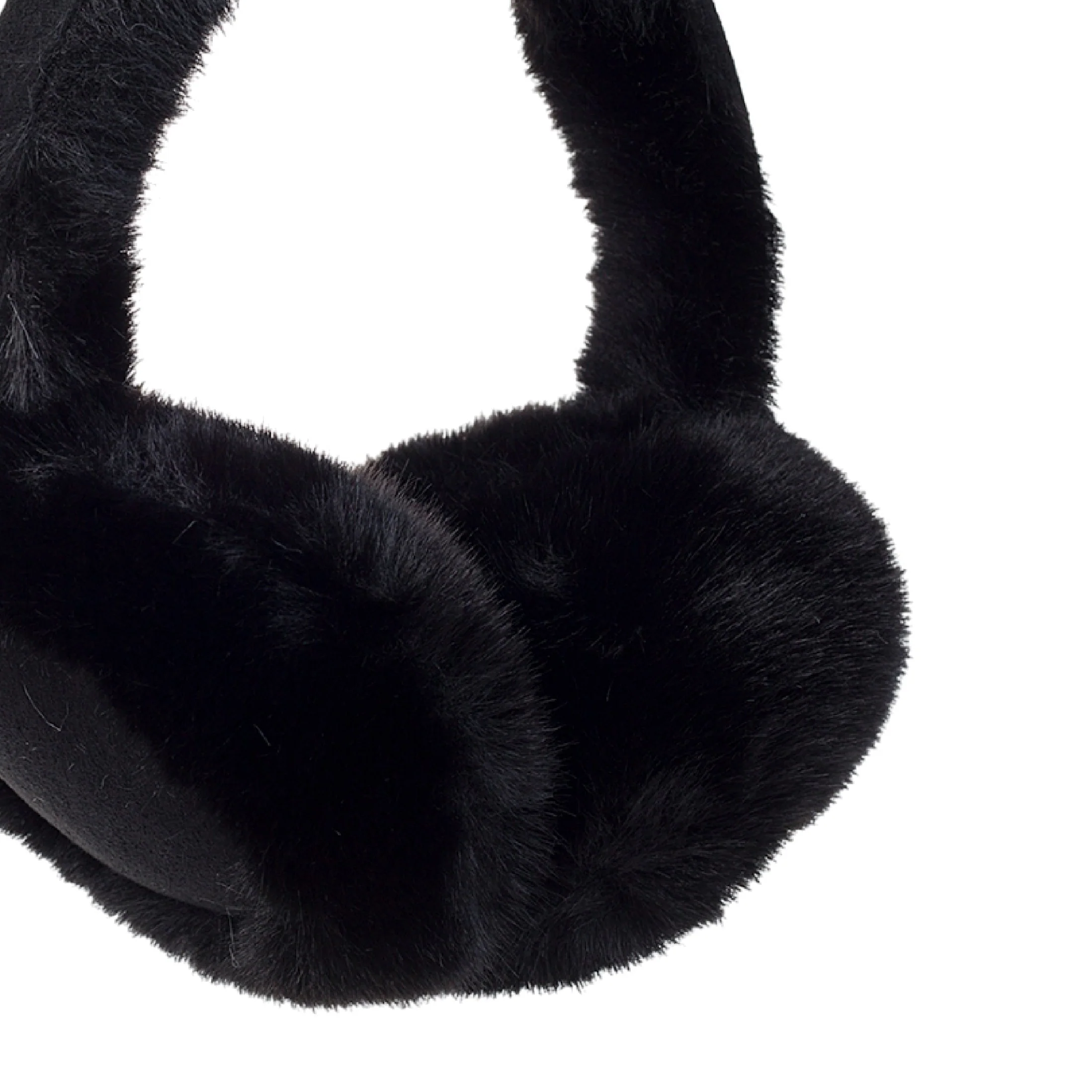 Women's Faux Fur Ear Muffs | Ebony Black - Image 2