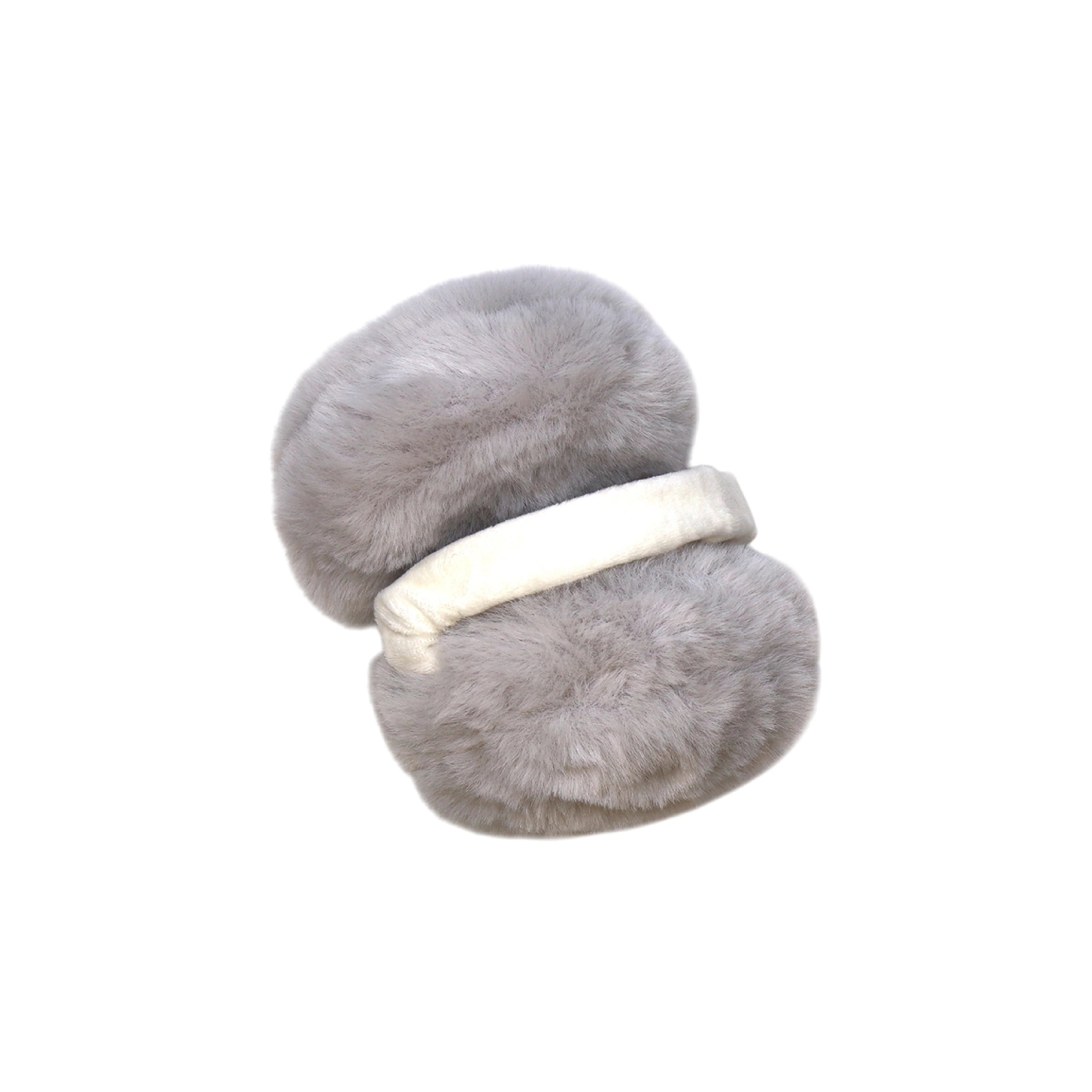Women's Faux Fur Ear Muffs | Pale Grey - Image 2