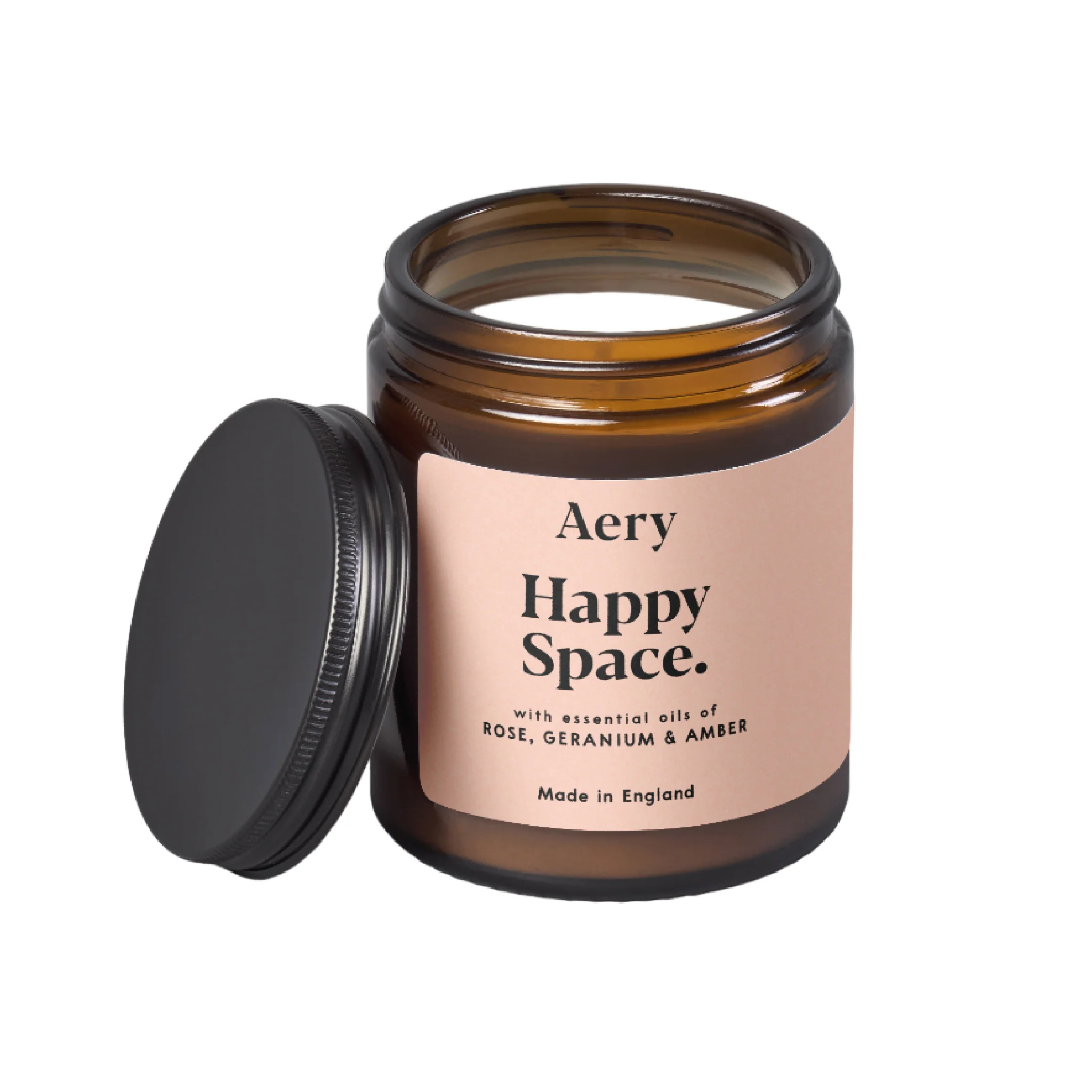 Happy Space Scented Jar Candle | Rose, Geranium & Amber | 140g - Image 3