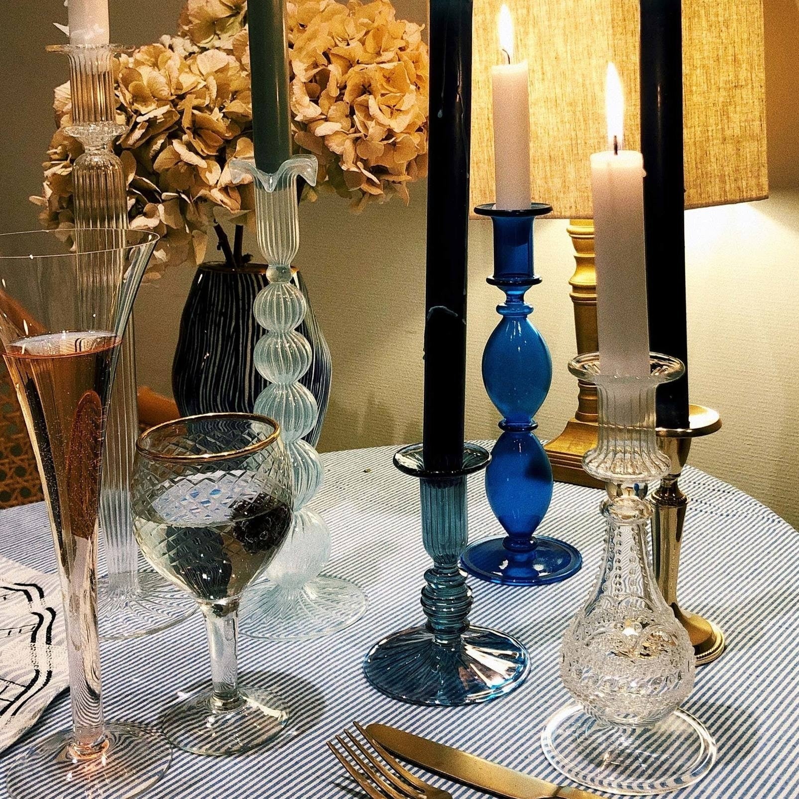 Bounty Taper Candle Holder | Glass | 19cm - Image 4