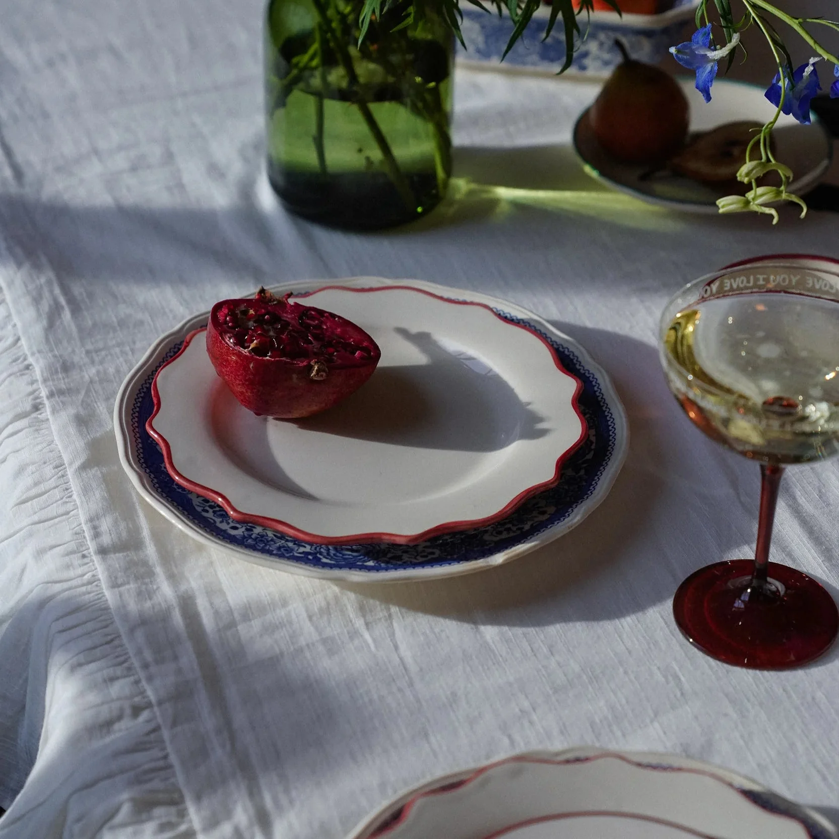 Carmine Scalloped Dinner Plate - Image 4