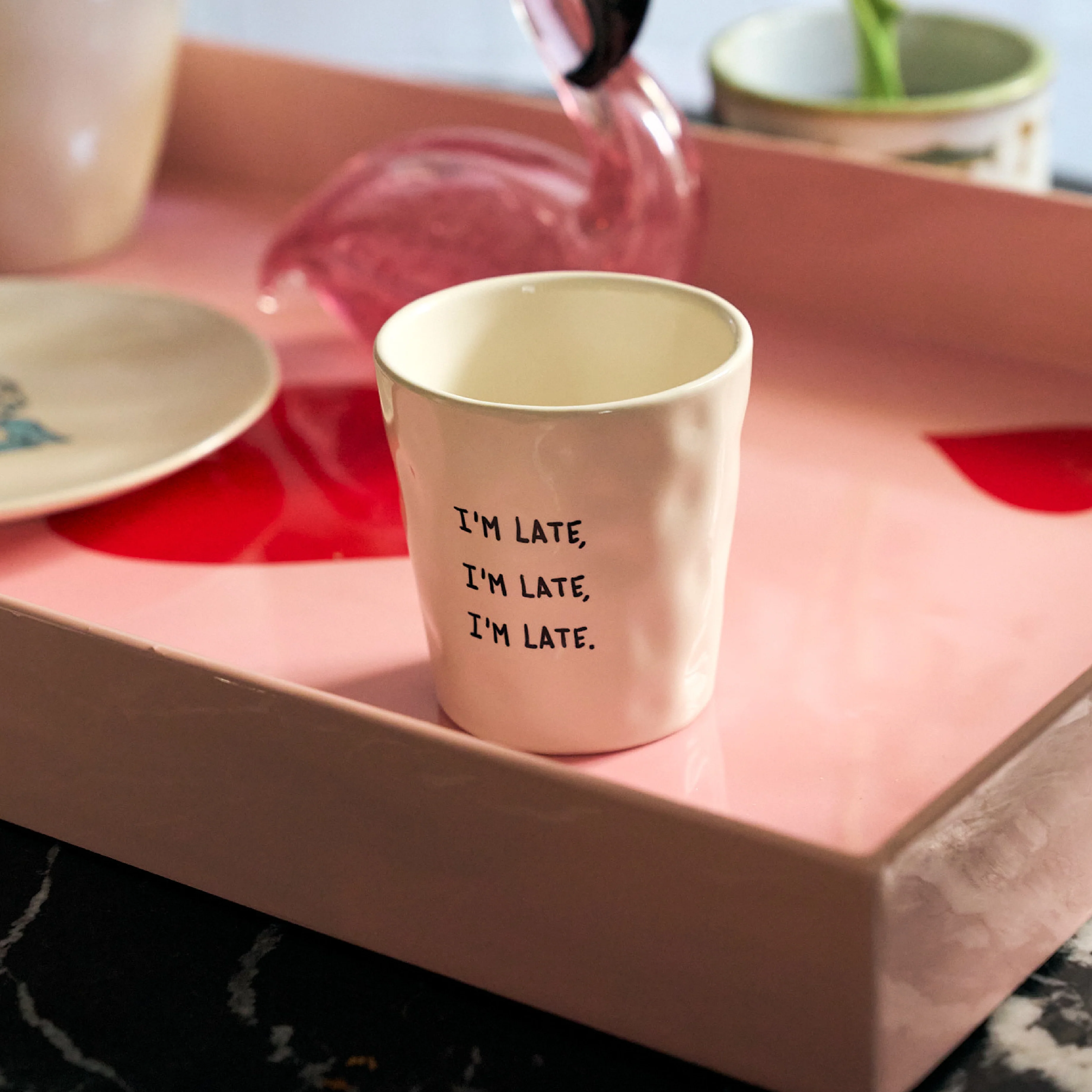 Ceramic 'I'm Late' Coffee Cup | Alice in Wonderland Collection - Image 2