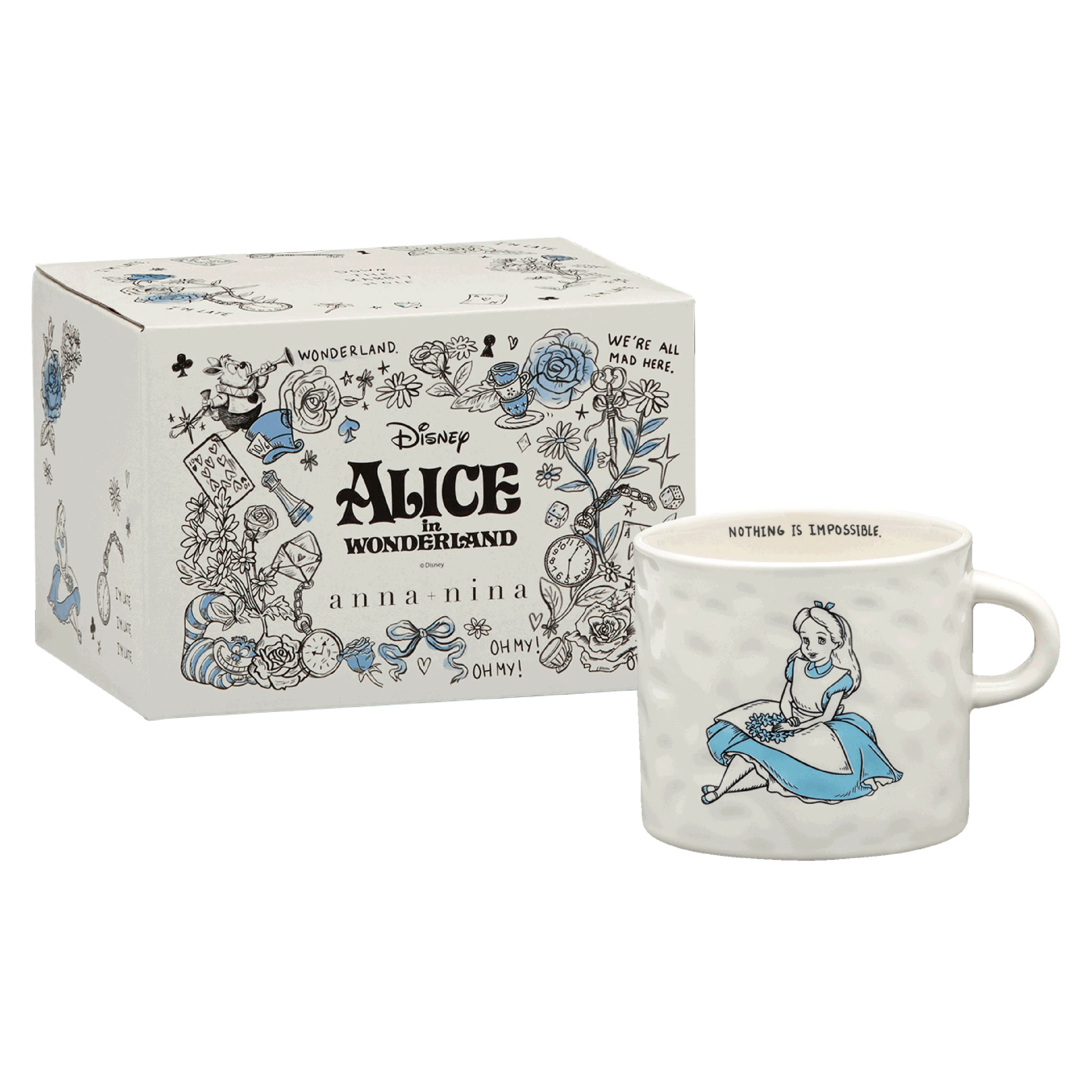 Ceramic 'Nothing Is Impossible' Mug | Alice in Wonderland Collection