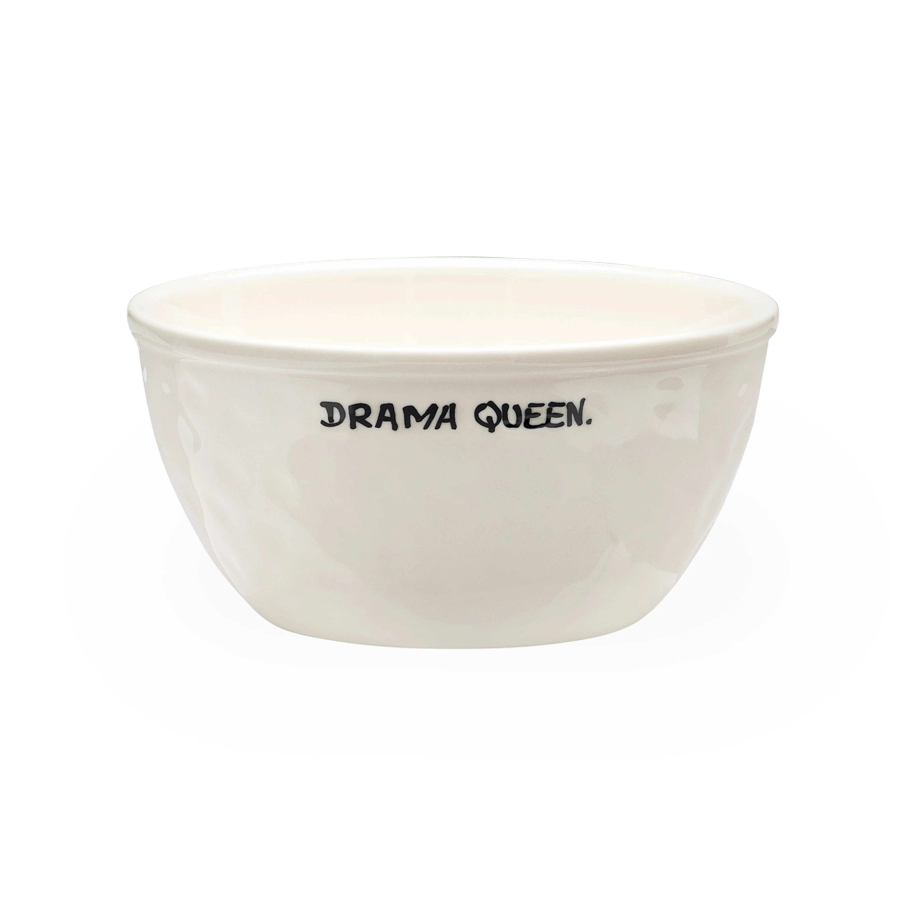 'Drama Queen' Ceramic Bowl | White