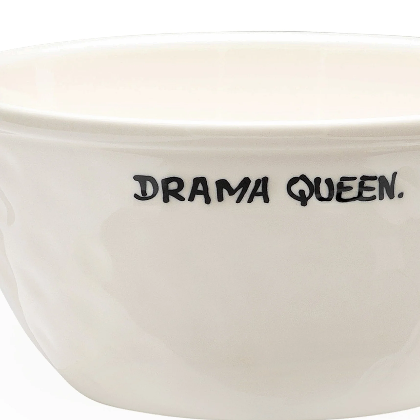 'Drama Queen' Ceramic Bowl | White - Image 2