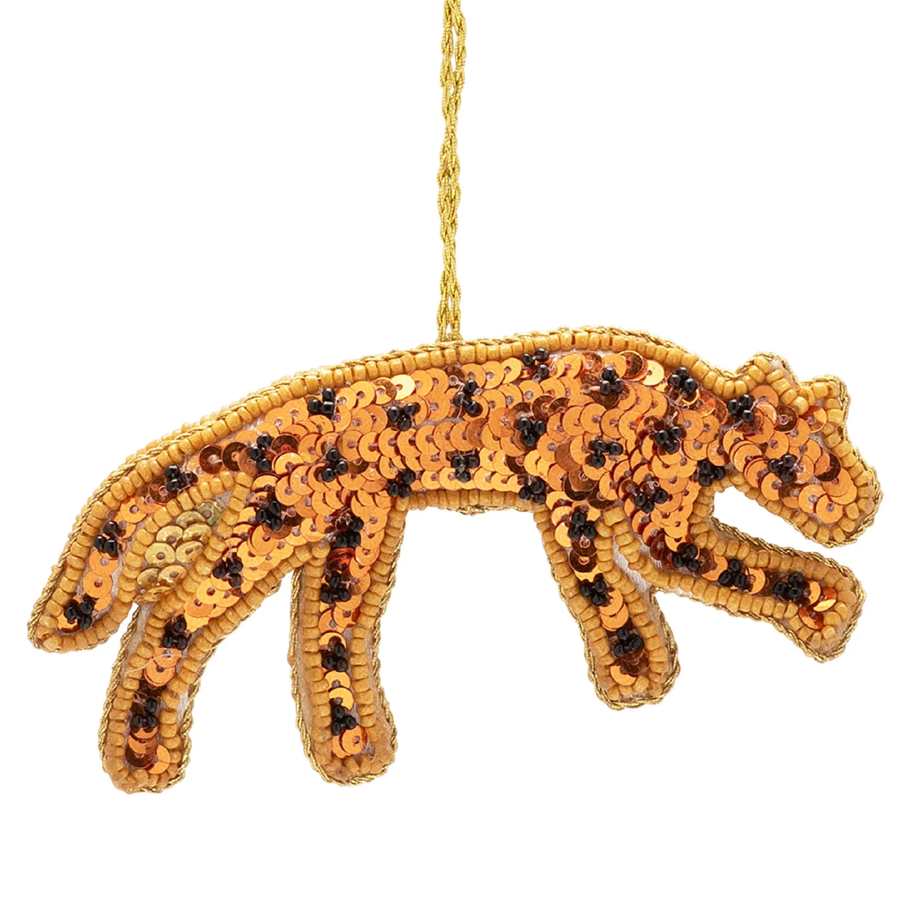 Festive Leopard Hanging Christmas Tree Decoration - Image 3