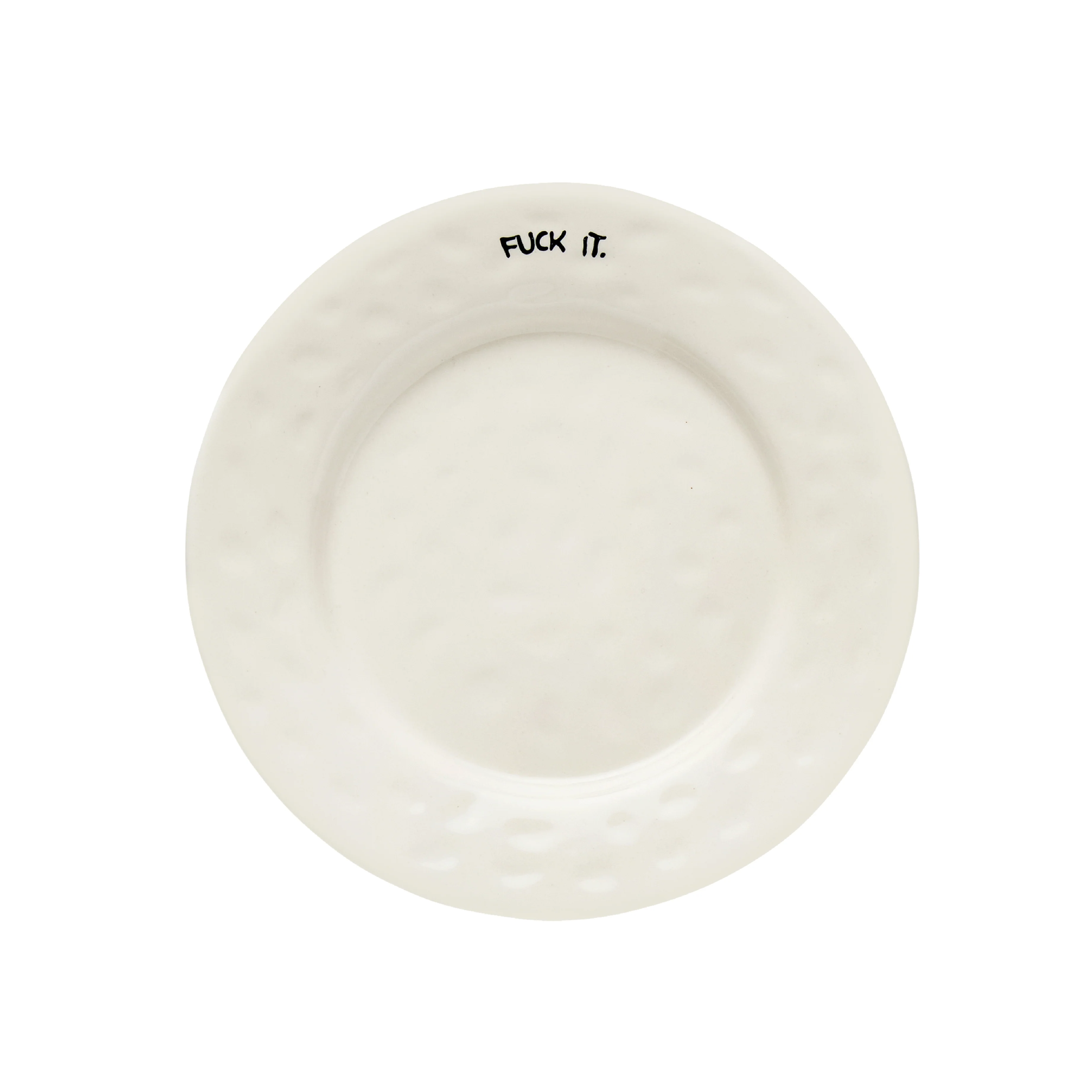 'Fuck It' Breakfast Plate | White