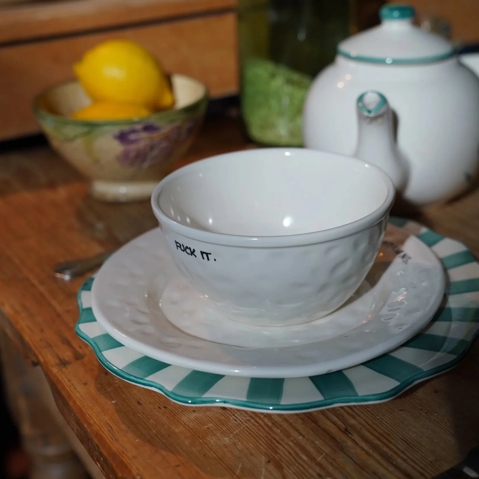'Fuck It' Ceramic Bowl | White - Image 2