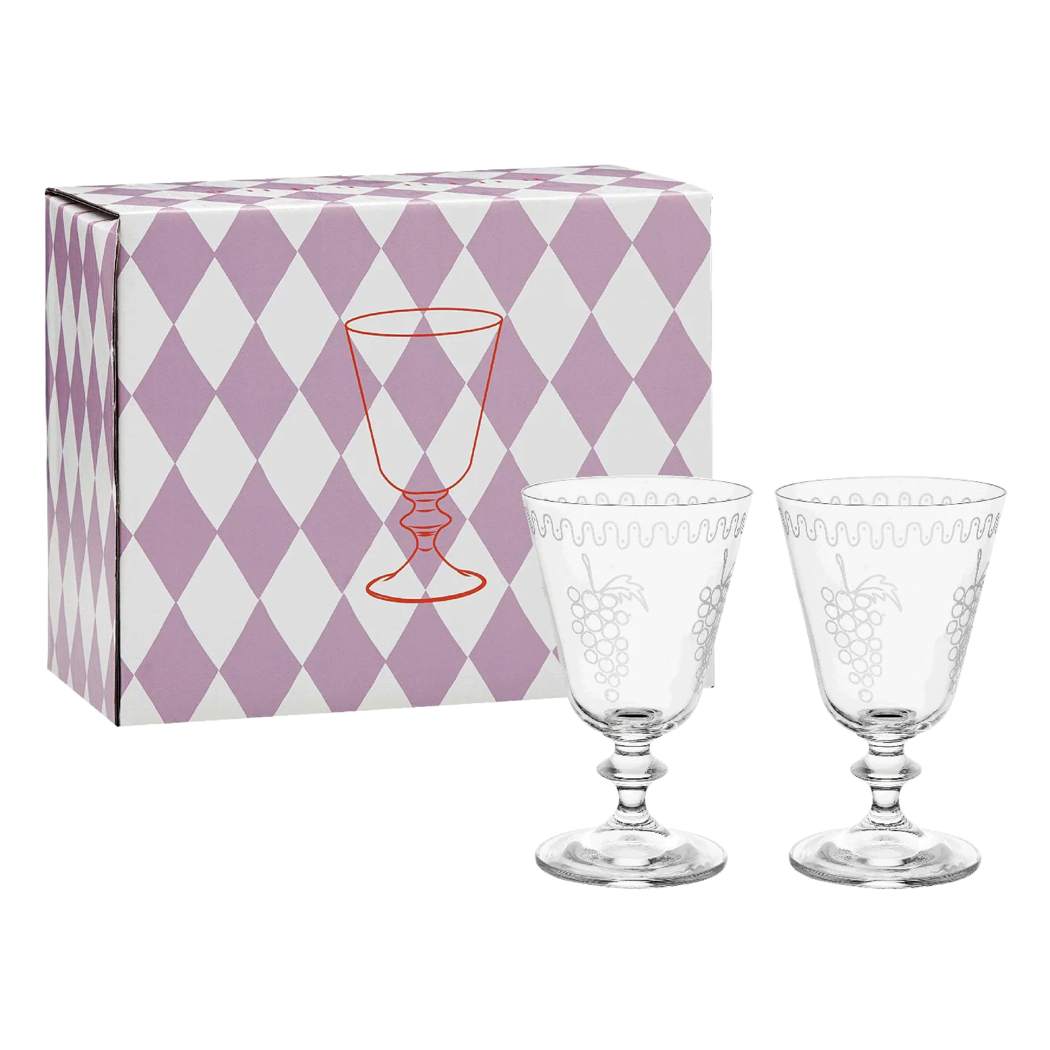 Grapevine Short Wine Glasses | 15cm | Set of 2 - Image 3