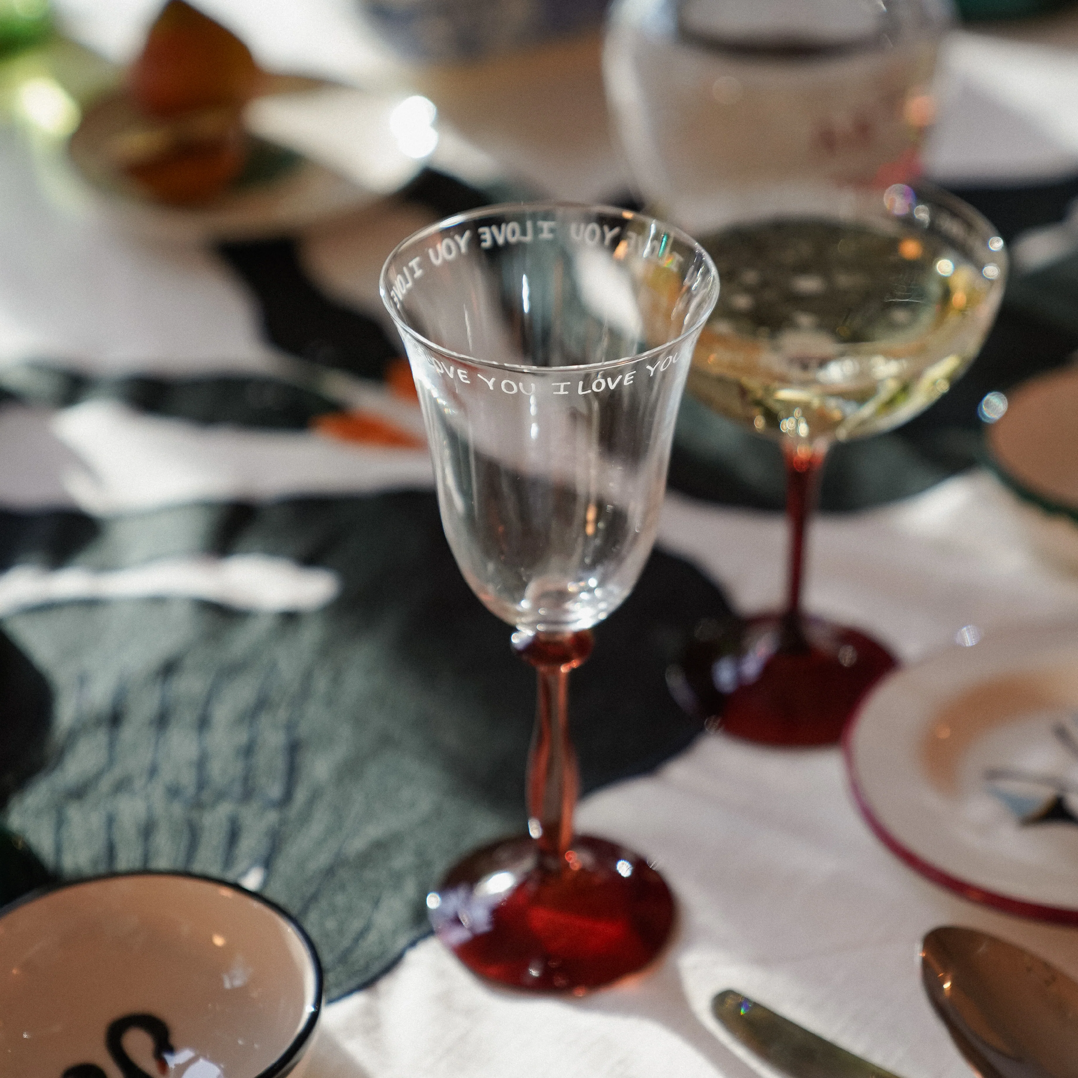 'I Love You' Champagne Glass - Image 3