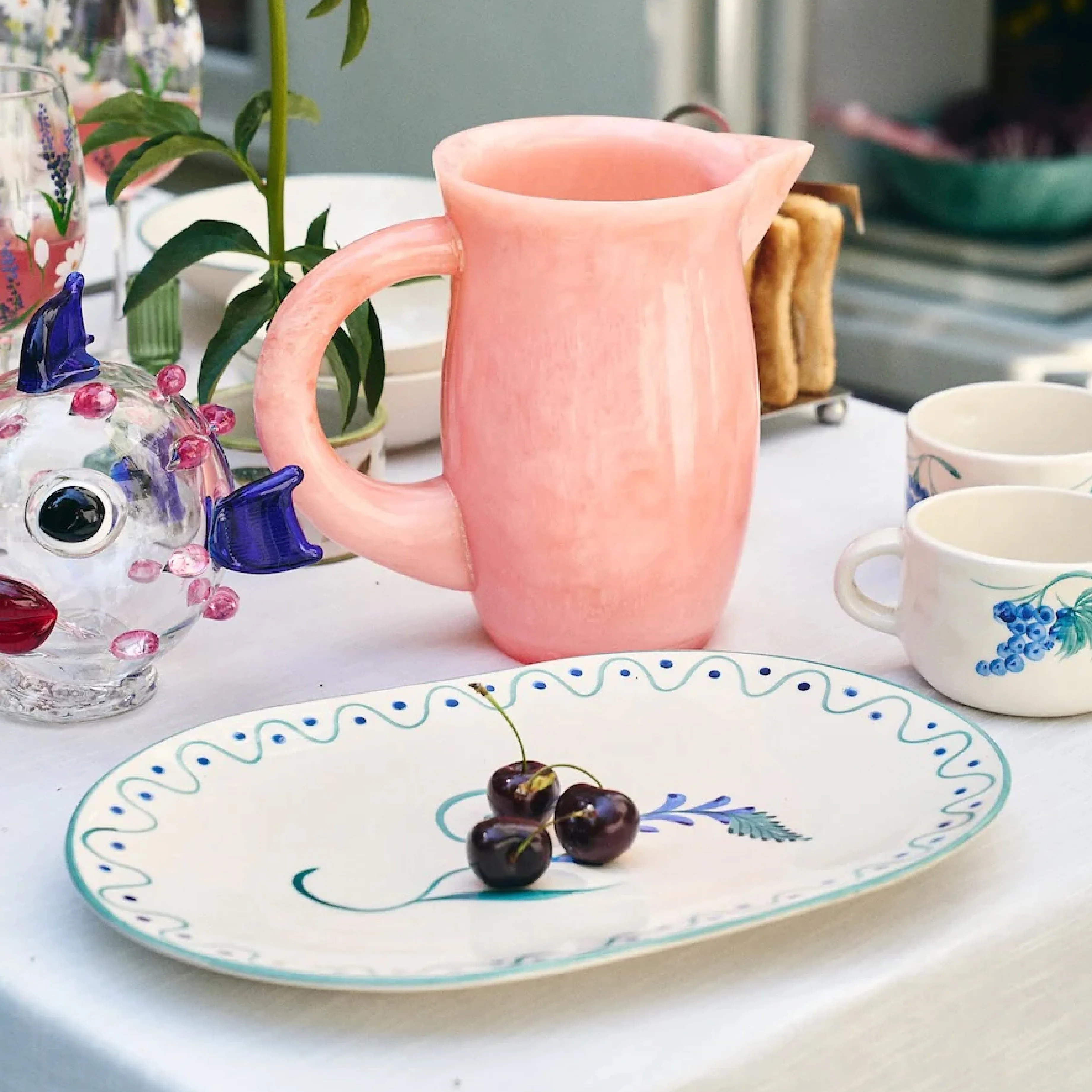 Indigo Flora Serving Platter | 36cm - Image 2