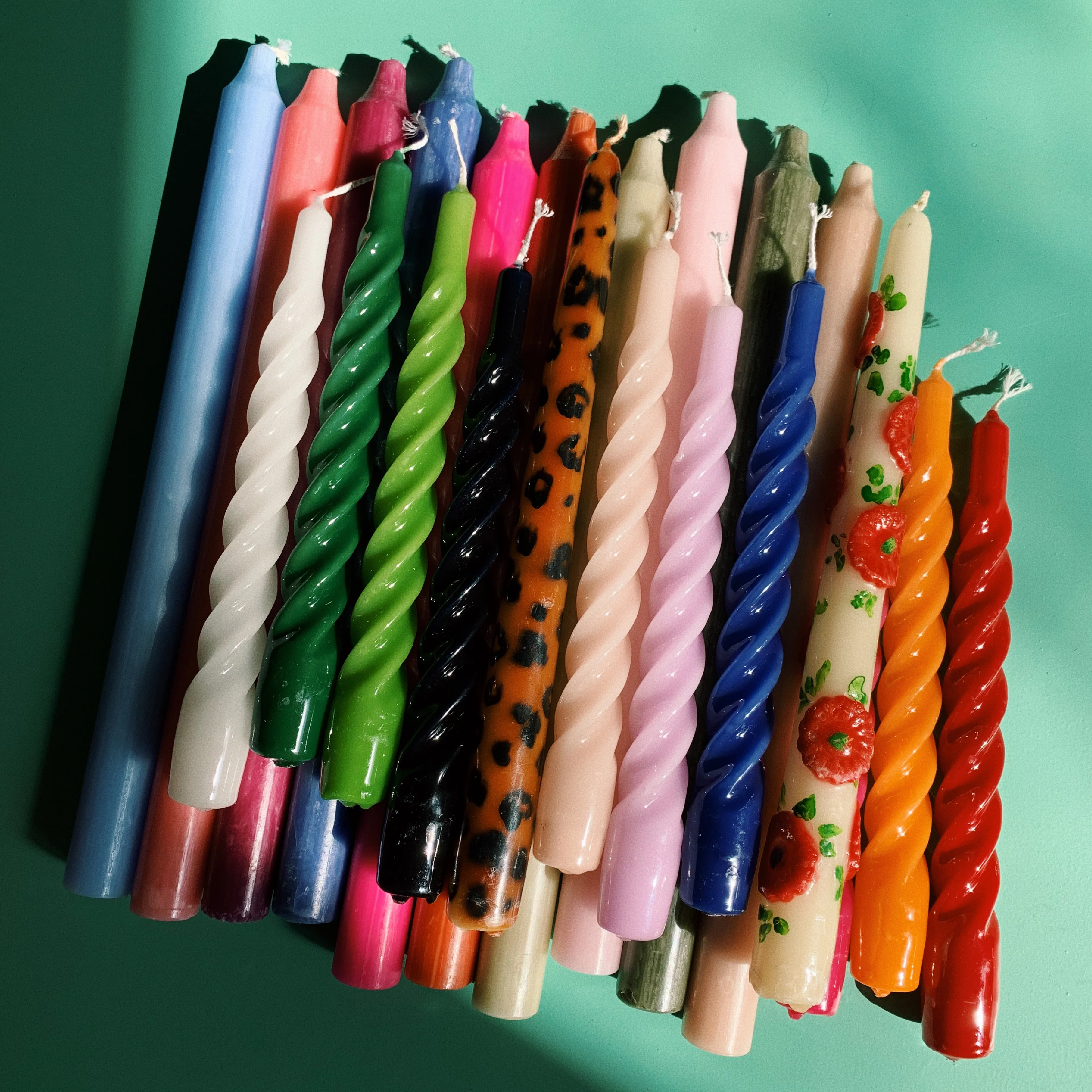 Leopard Print Taper Candles | Set of 2 - Image 3