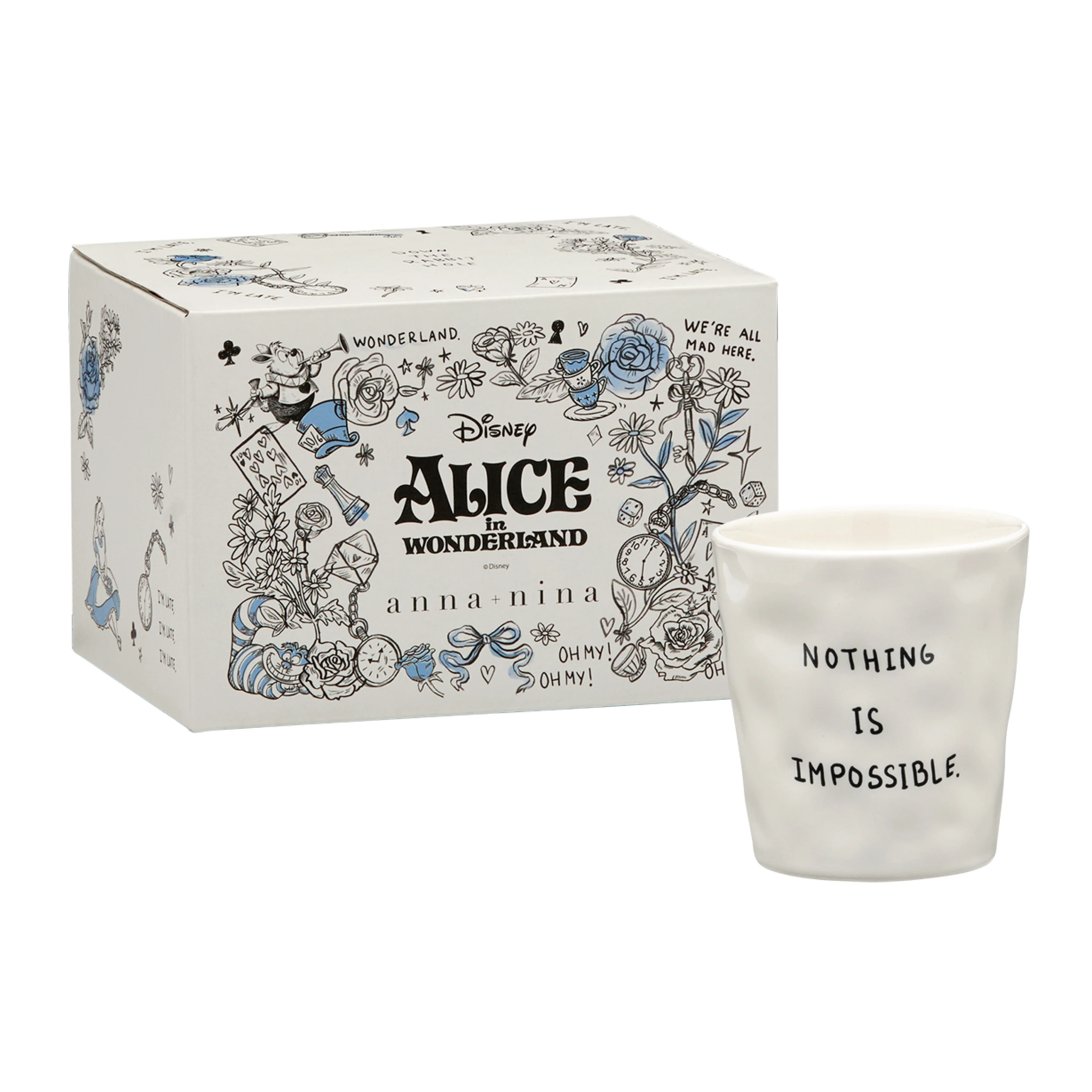 Ceramic 'Nothing Is Impossible' Coffee Cup | Alice in Wonderland Collection