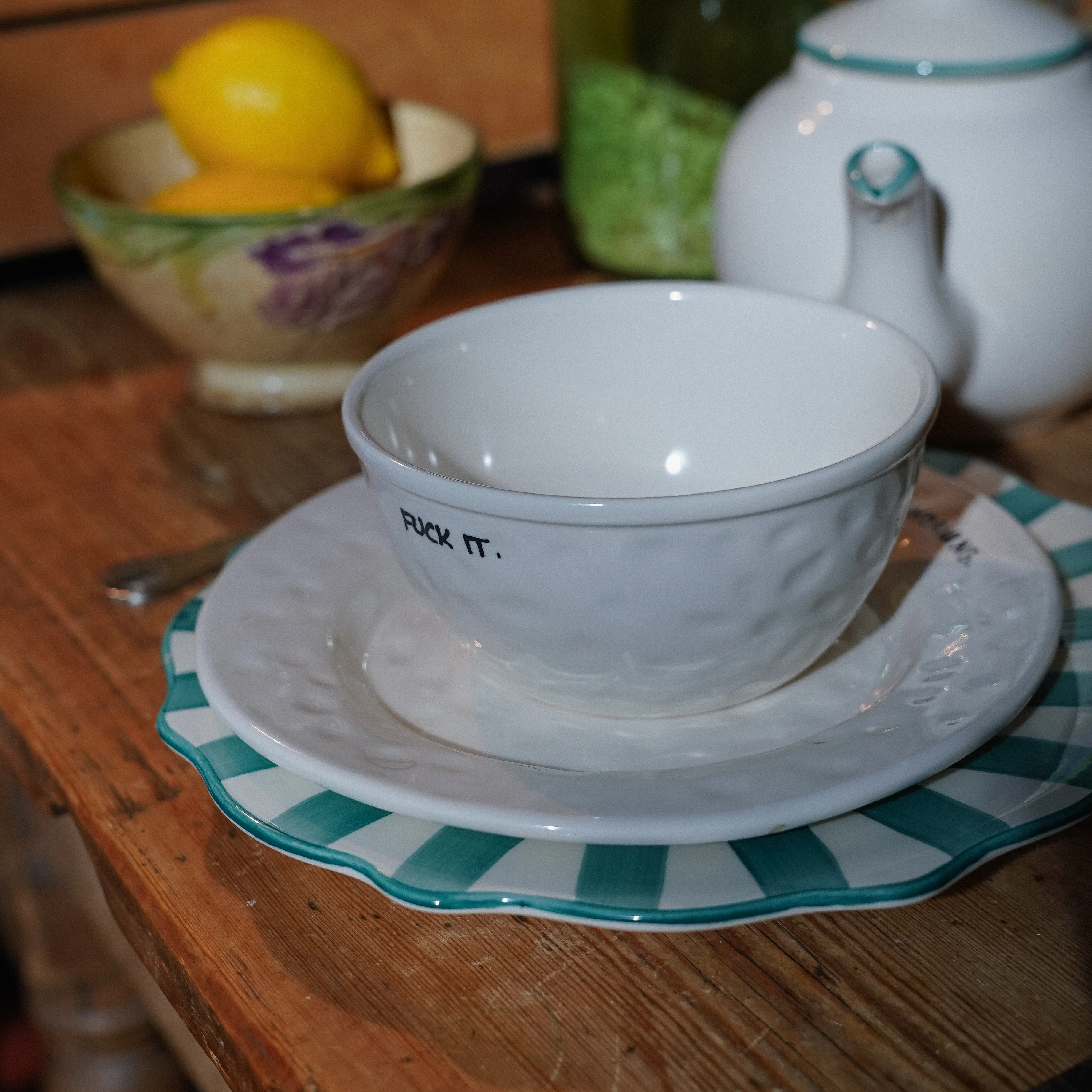 Scalloped Ceramic Breakfast Plate | Pine - Image 3