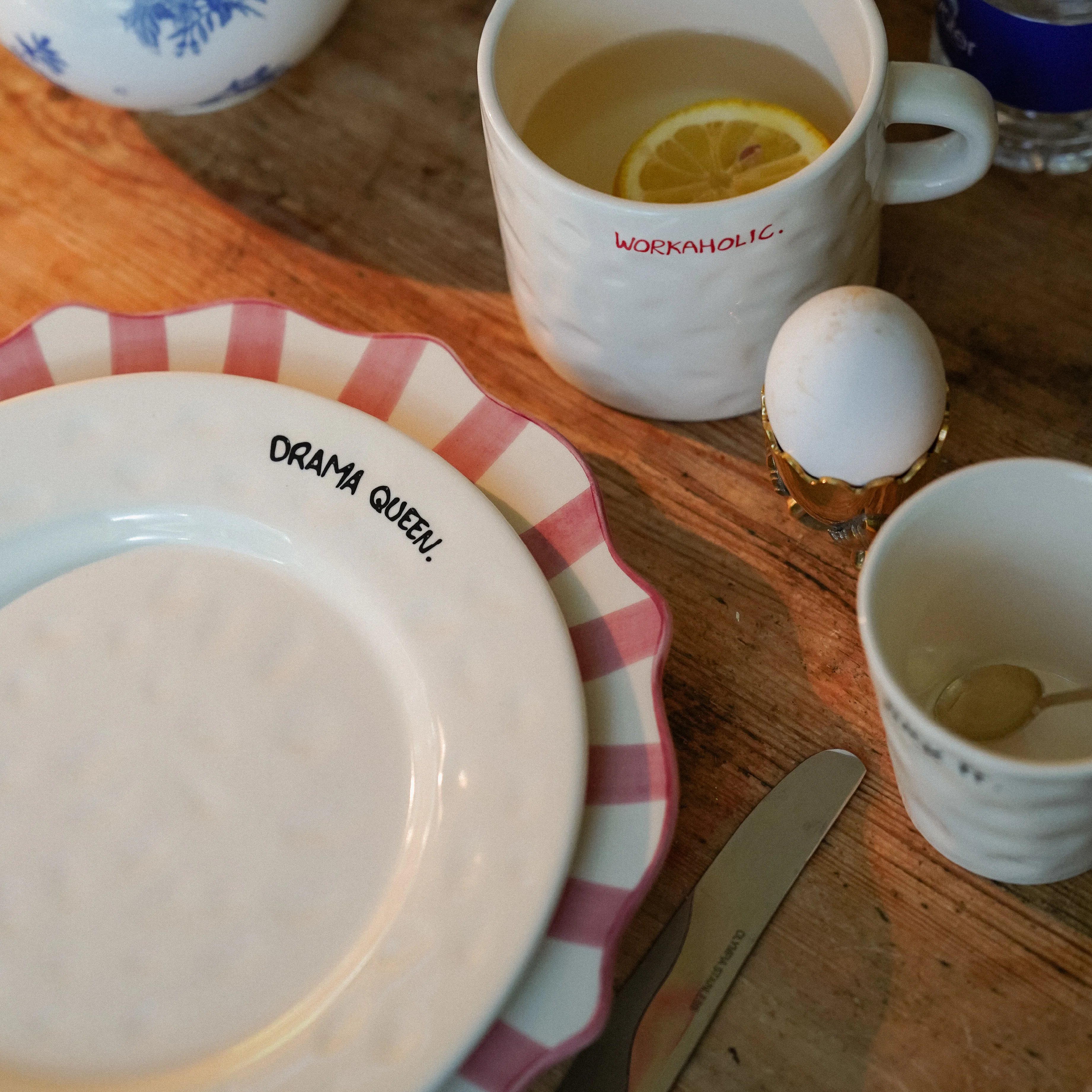 Scalloped Ceramic Breakfast Plate | Pink - Image 2