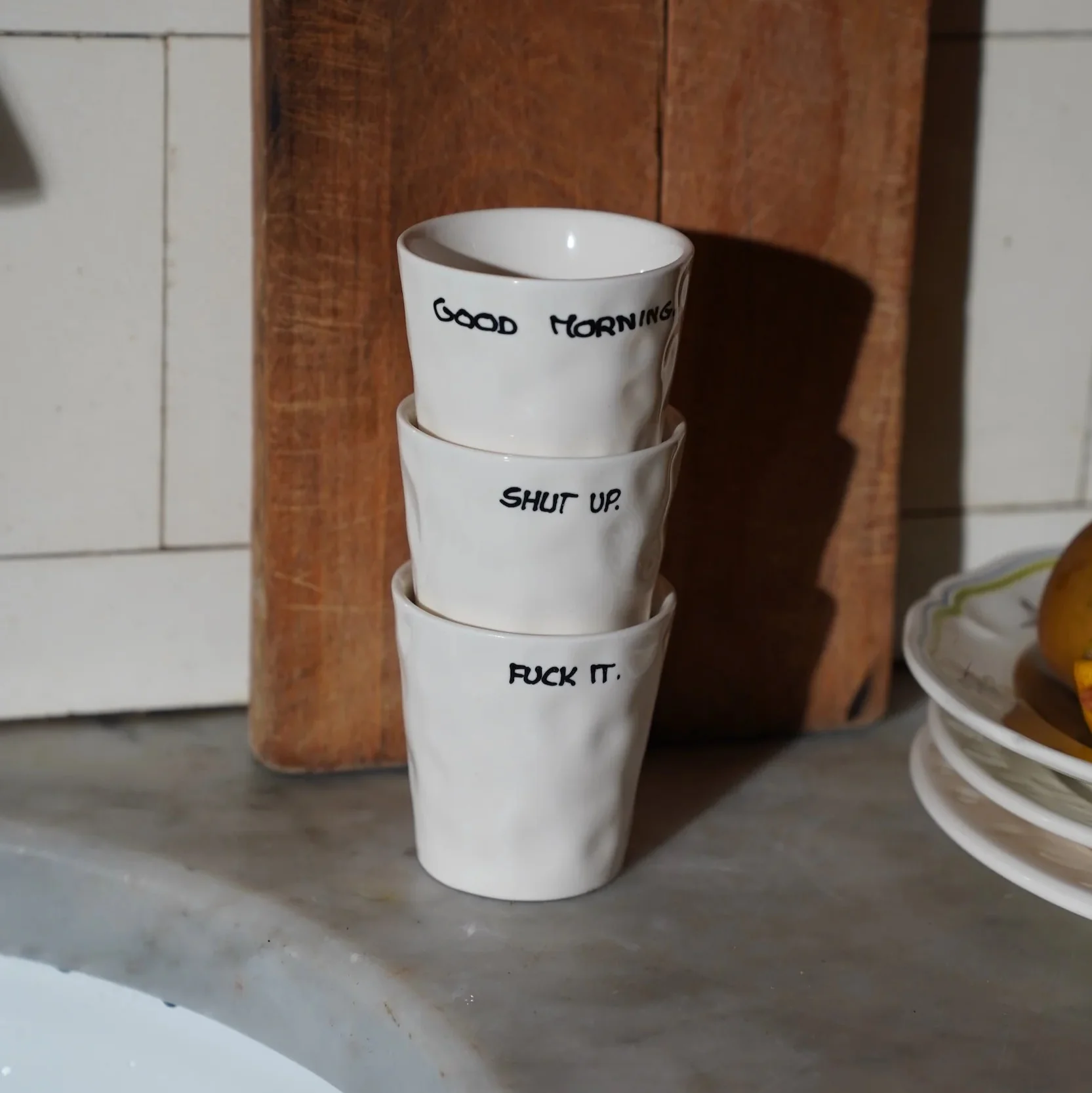 'Shut Up' Ceramic Coffee Cup - Image 2