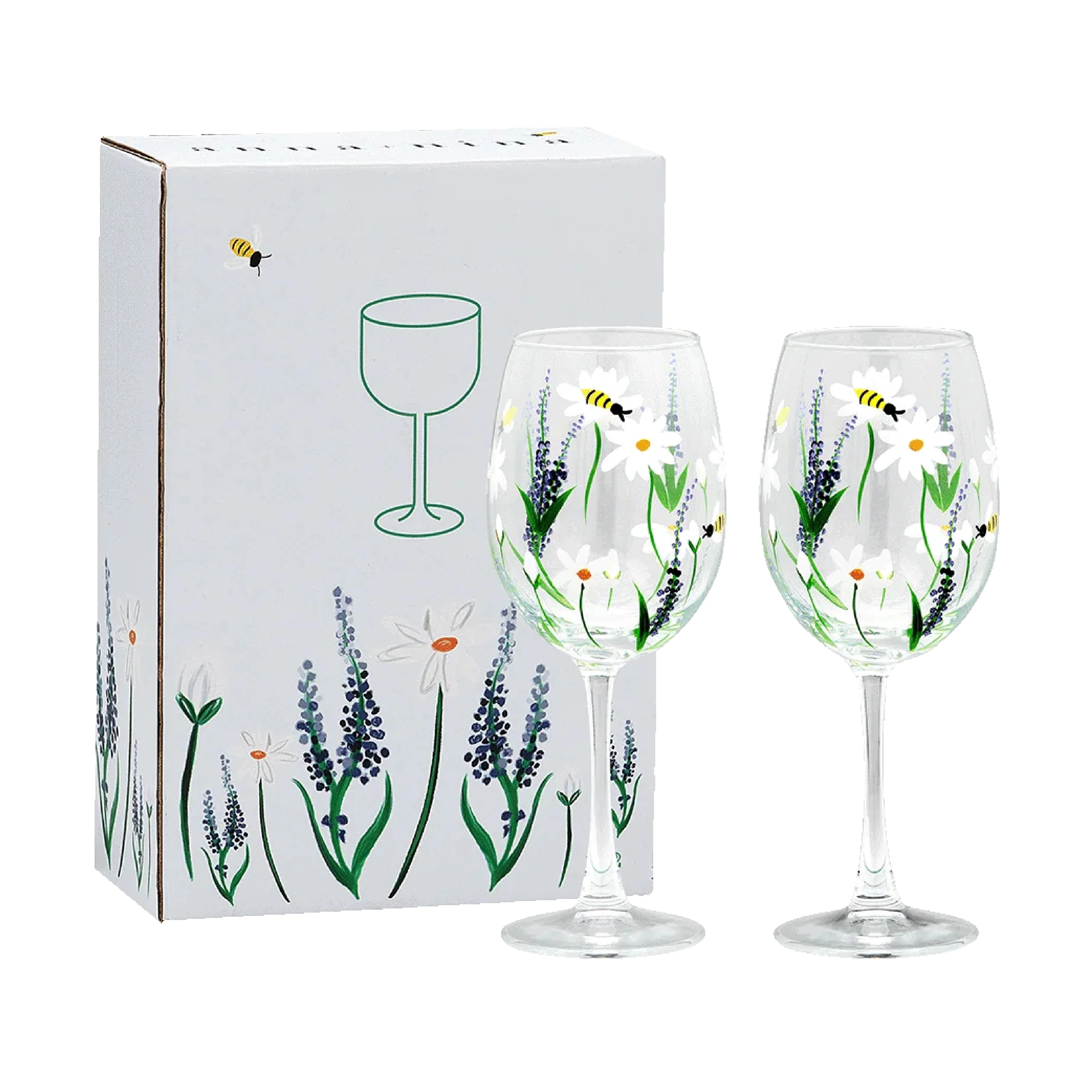Springtime Toast Wine Glasses | 22.5cm | Set of 2 - Image 6