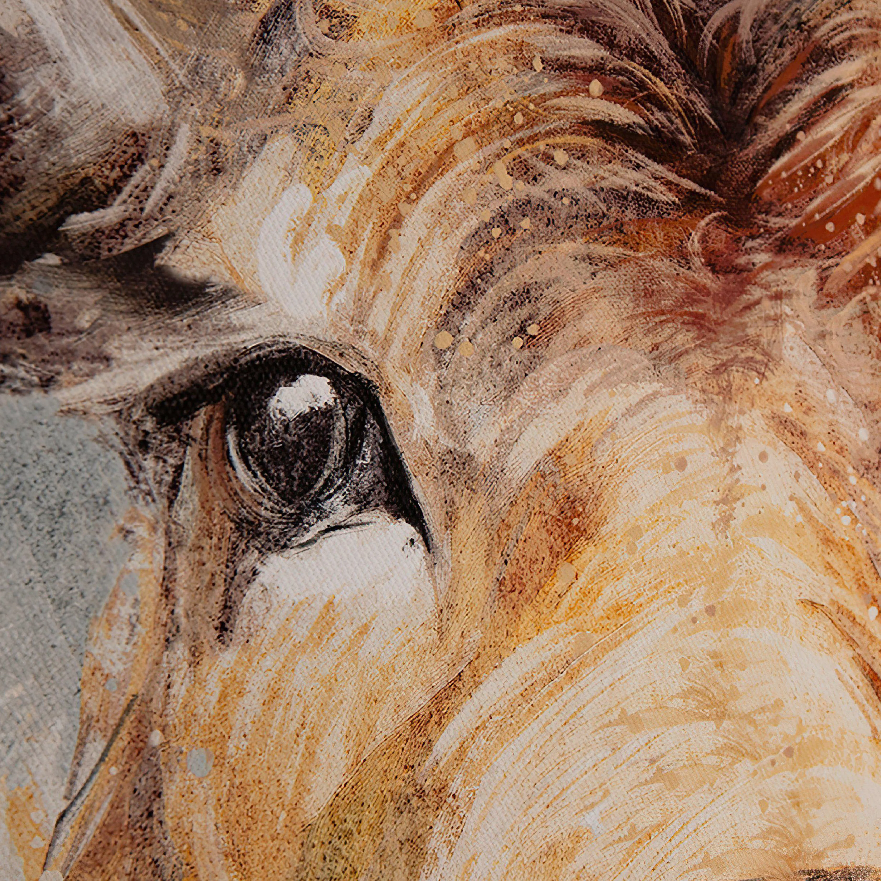 'Looking On' Framed Canvas | Charlotte Oakley | 85x85cm - Image 3
