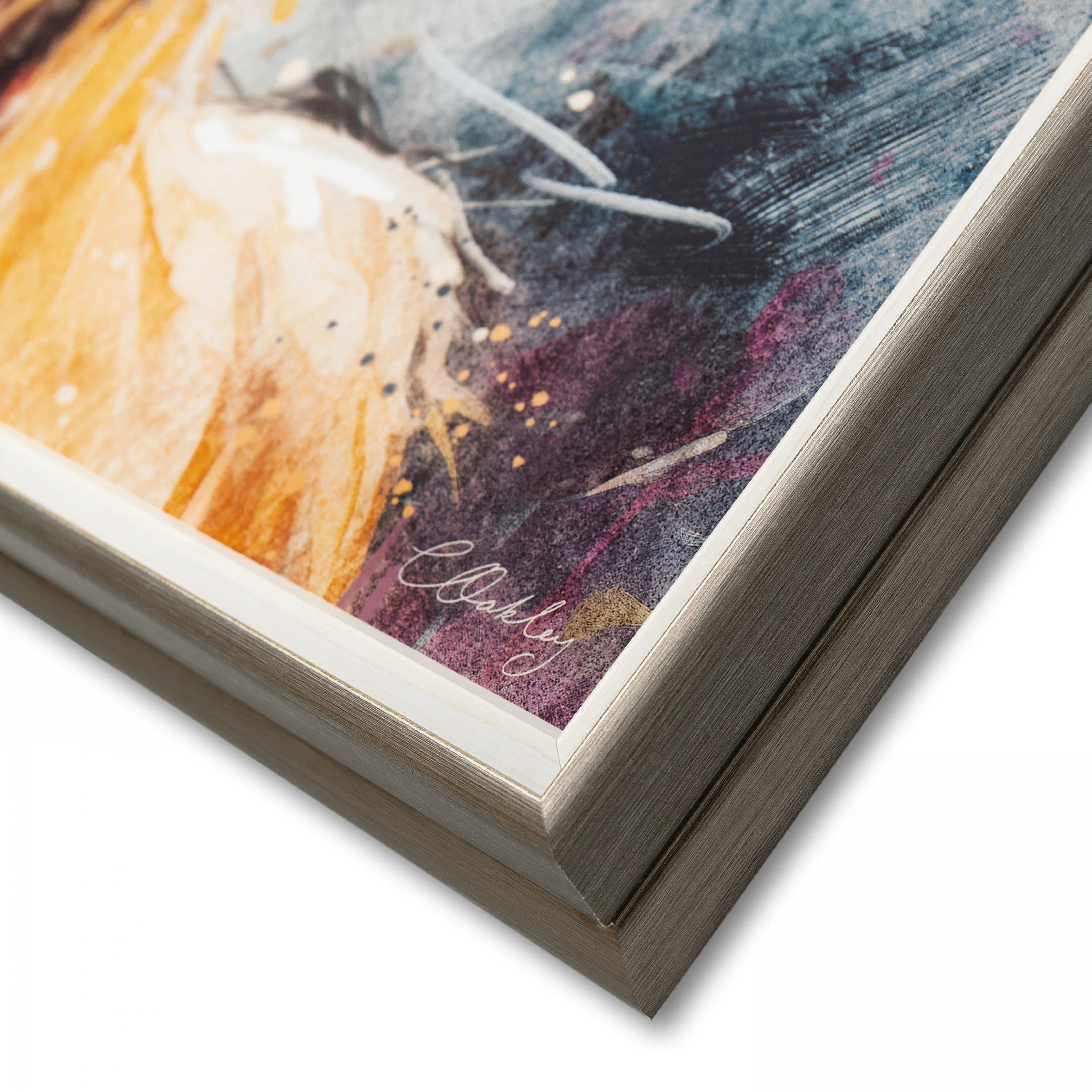 'Looking On' Framed Canvas | Charlotte Oakley | 85x85cm - Image 4