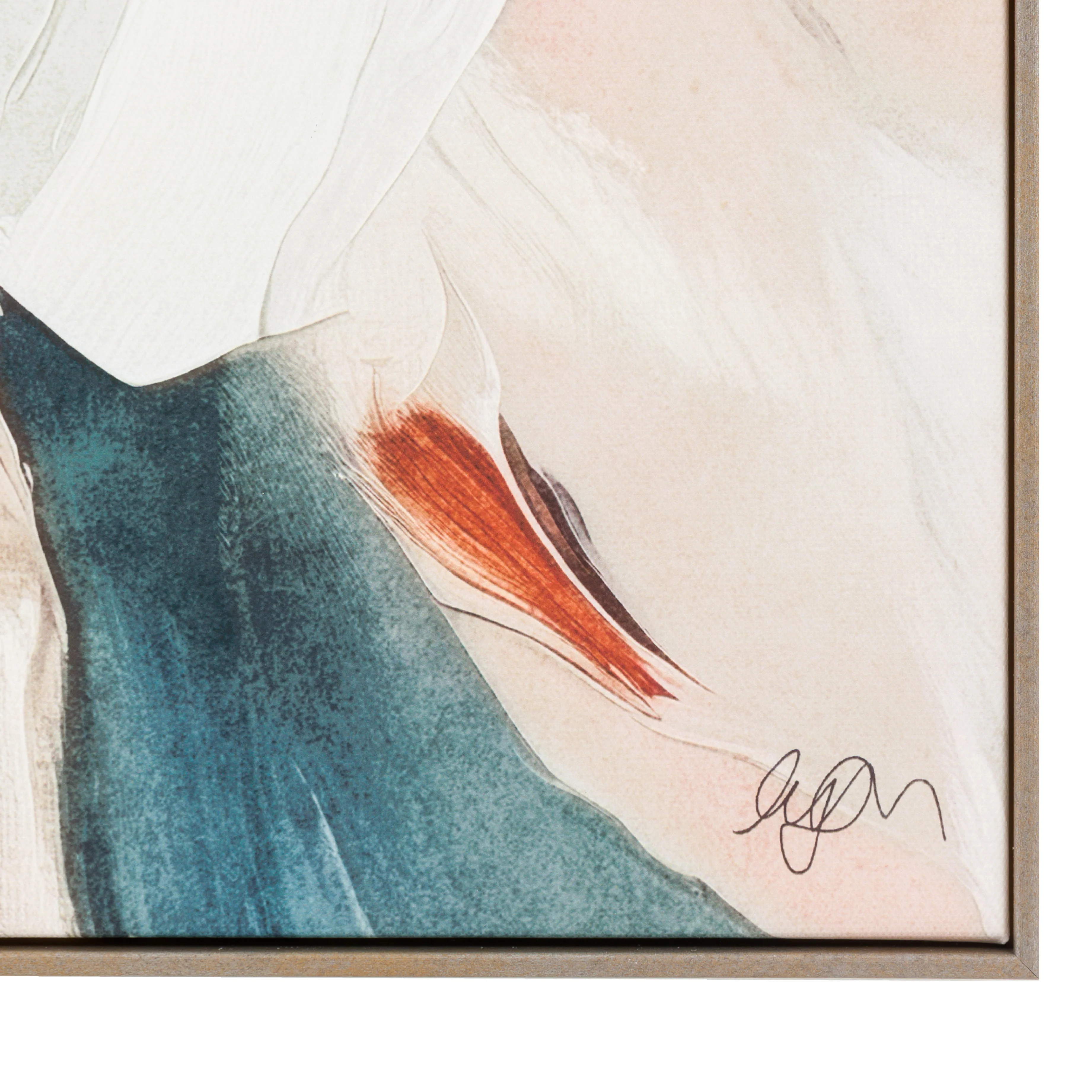 'Petal Poetry' Framed Canvas | Natalie Taylor | 80x80cm - Image 2