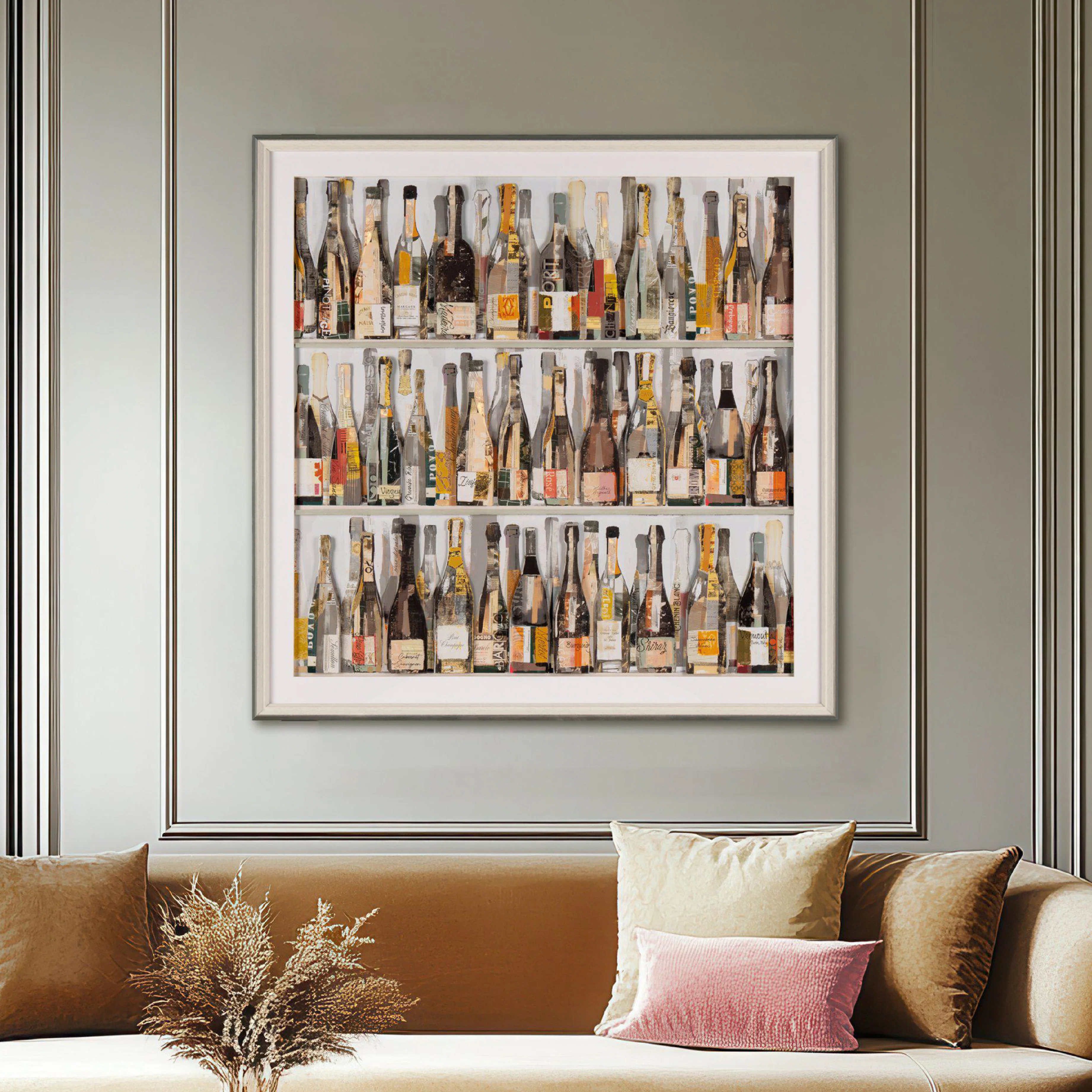 'Wines of the World' Framed Art | Faye Reynolds-Lydon | 93x93cm - Image 2