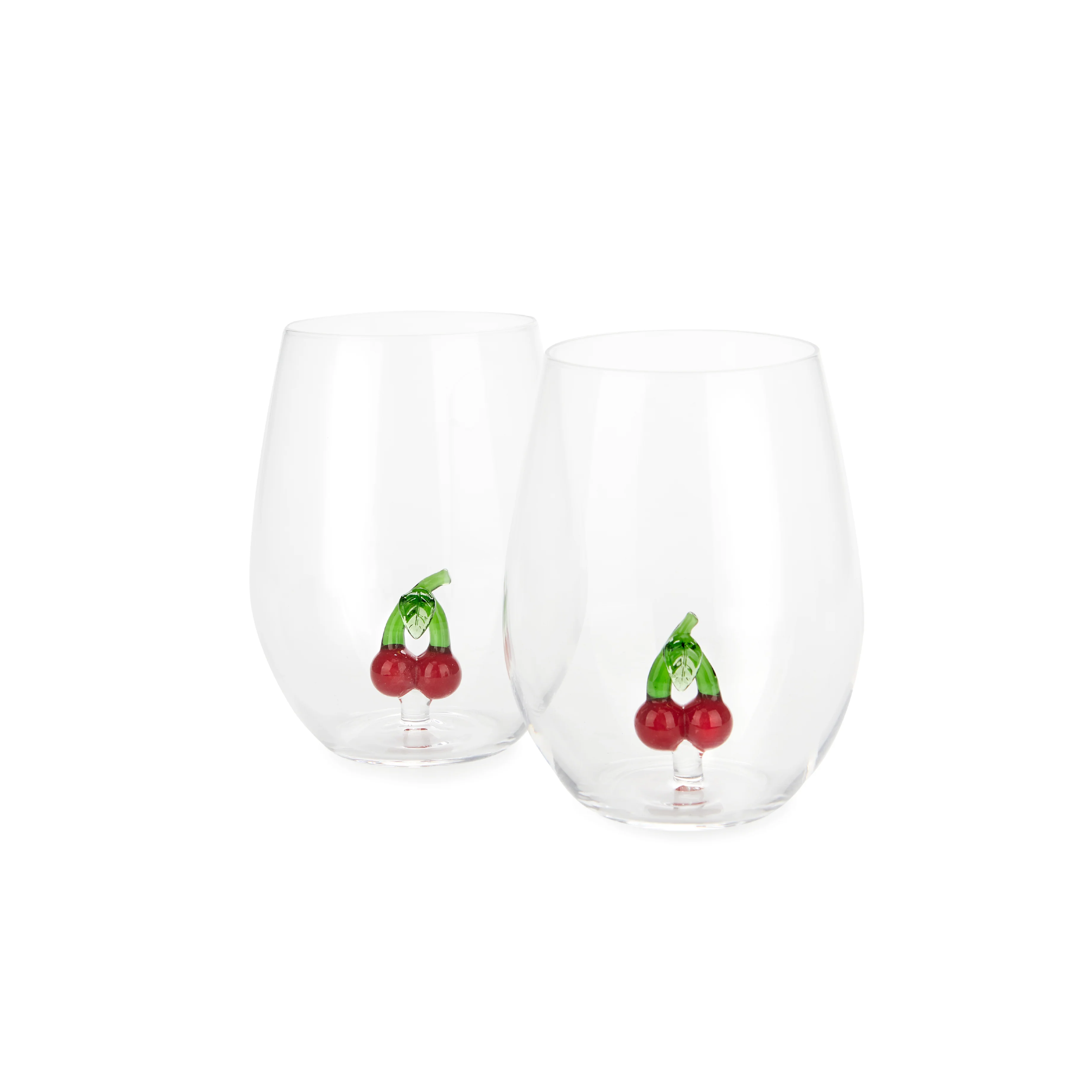 Botanical Cherry Glasses | Set of 2 - Image 3