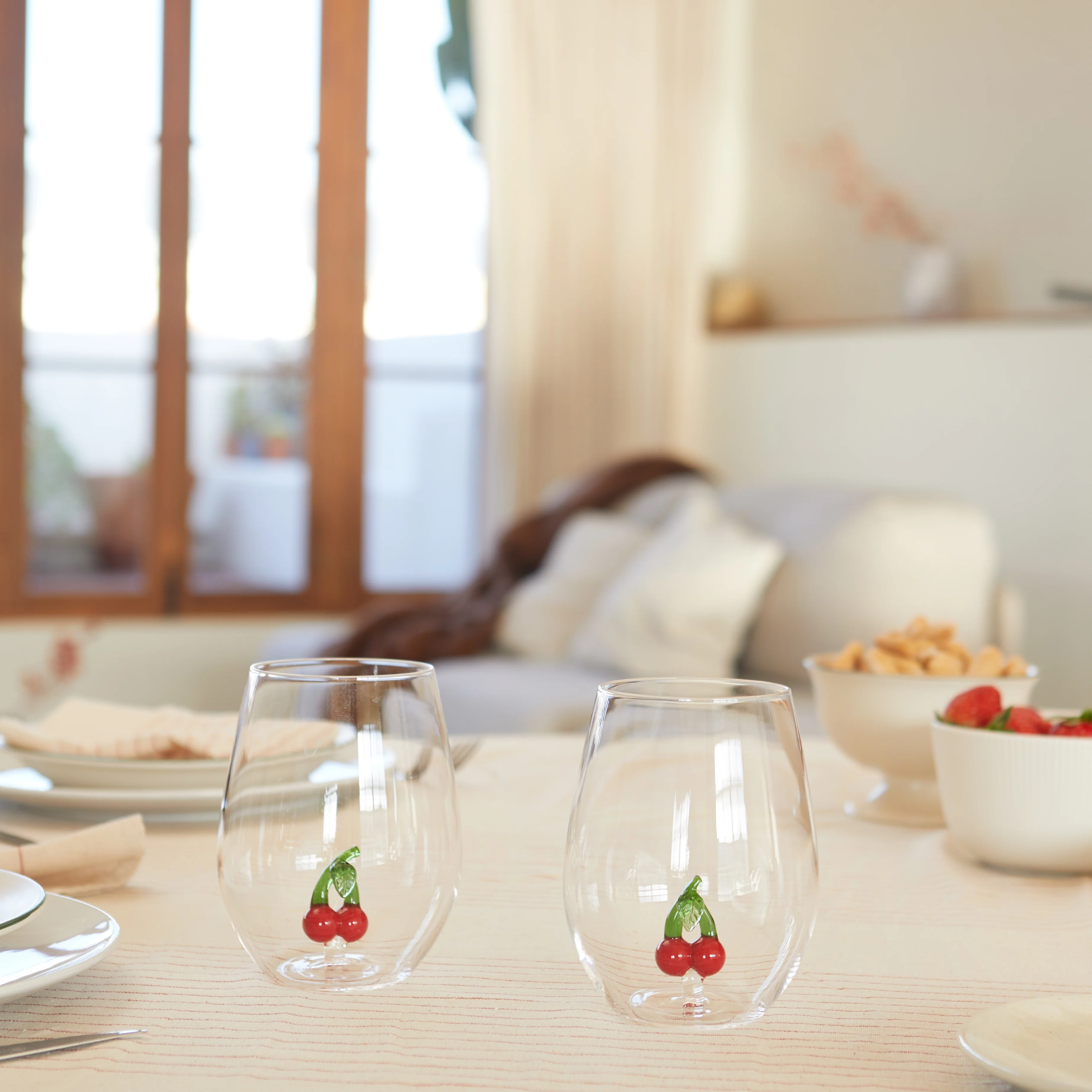 Botanical Cherry Glasses | Set of 2 - Image 4