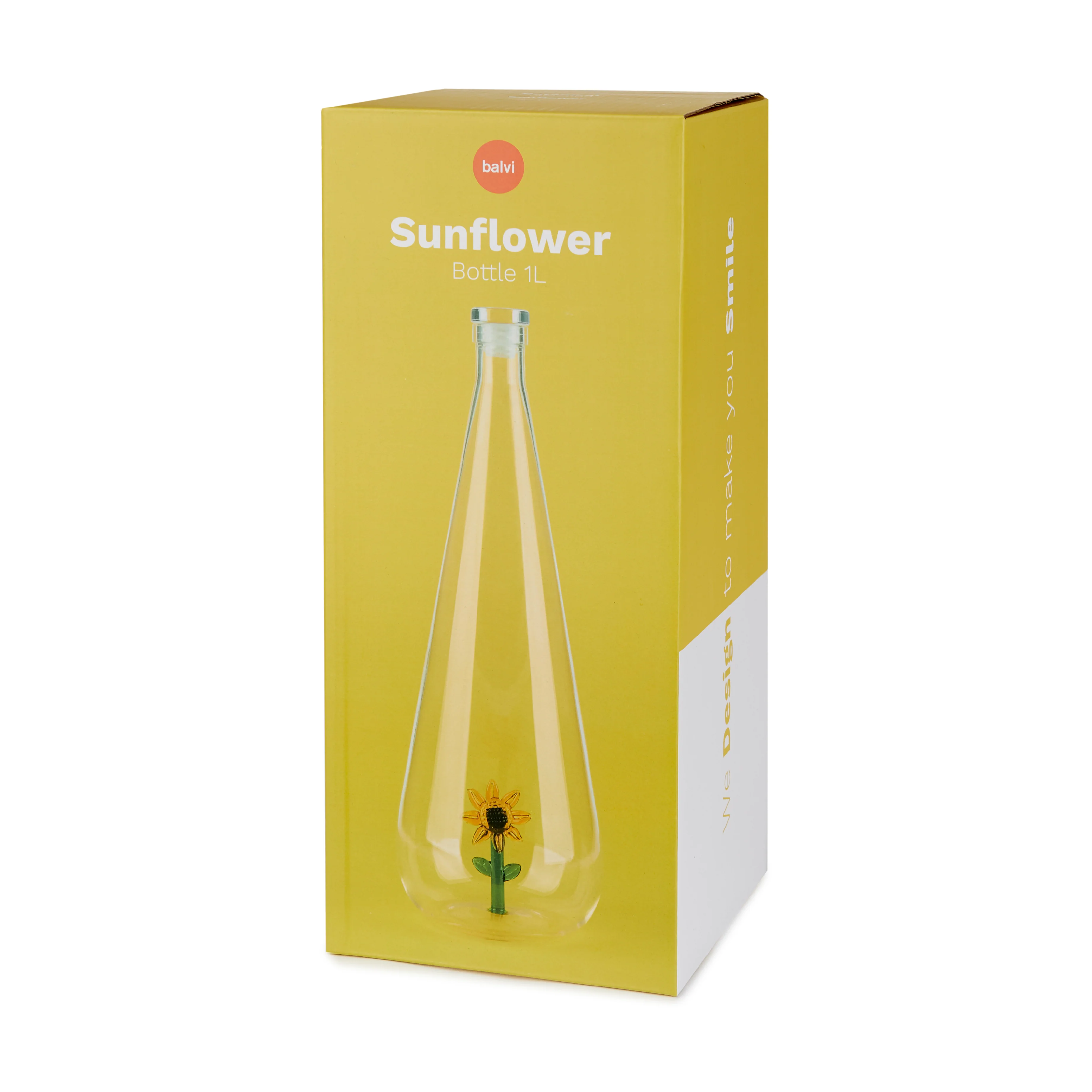 Botanical Sunflower Glass Bottle | 1L - Image 5