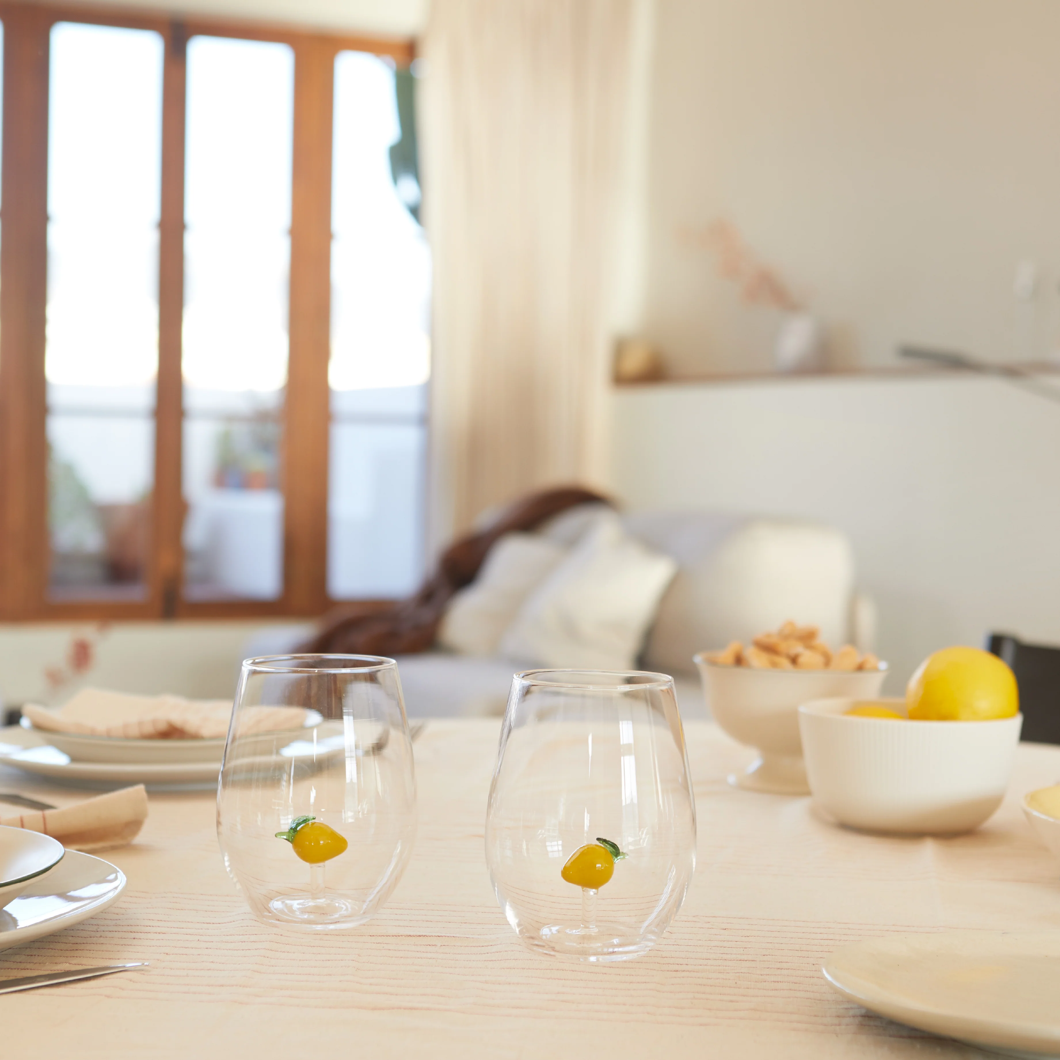 Botanical Lemon Glasses | Set of 2 - Image 3