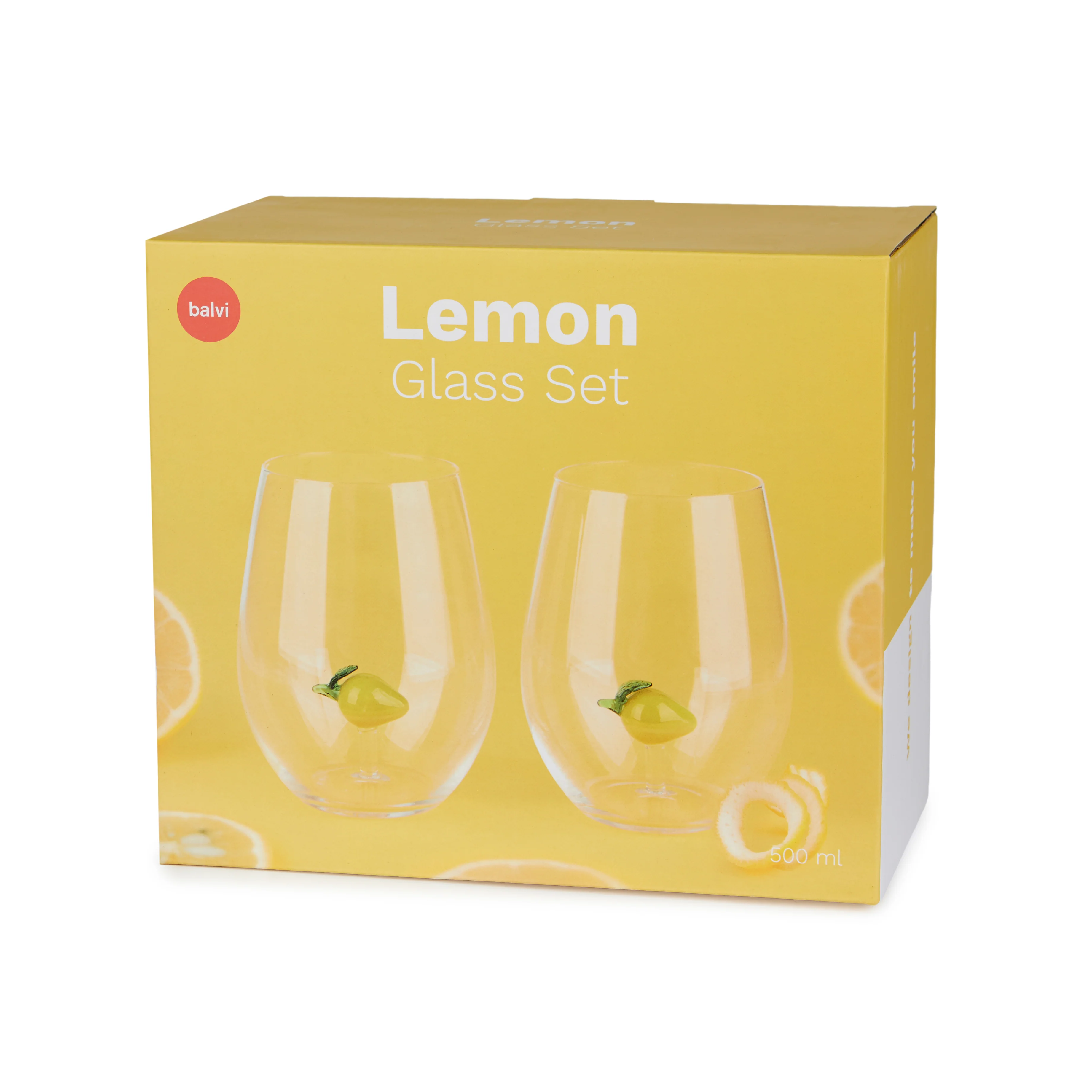 Botanical Lemon Glasses | Set of 2 - Image 5