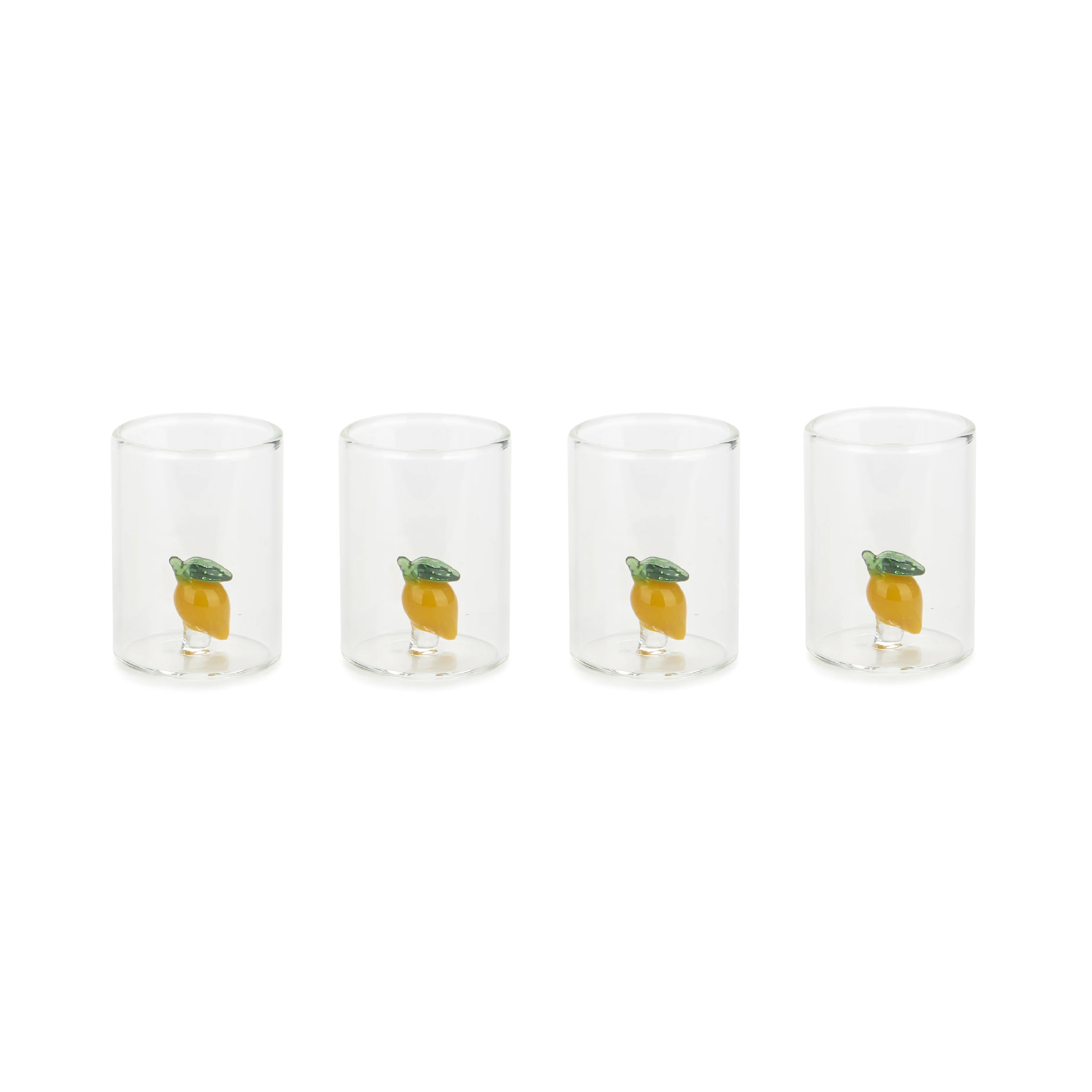 Botanical Lemon Shot Glasses | Set of 4