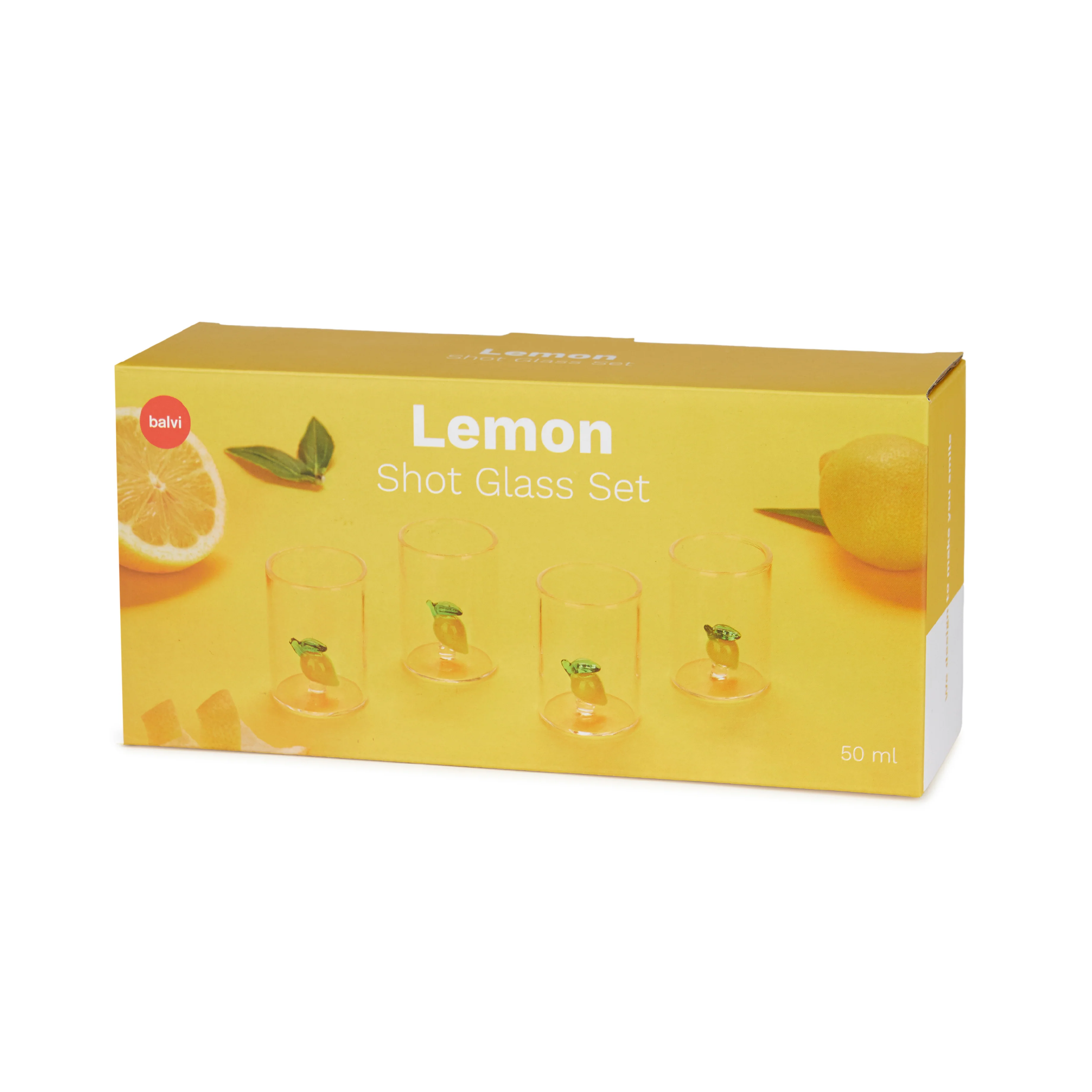 Botanical Lemon Shot Glasses | Set of 4 - Image 5