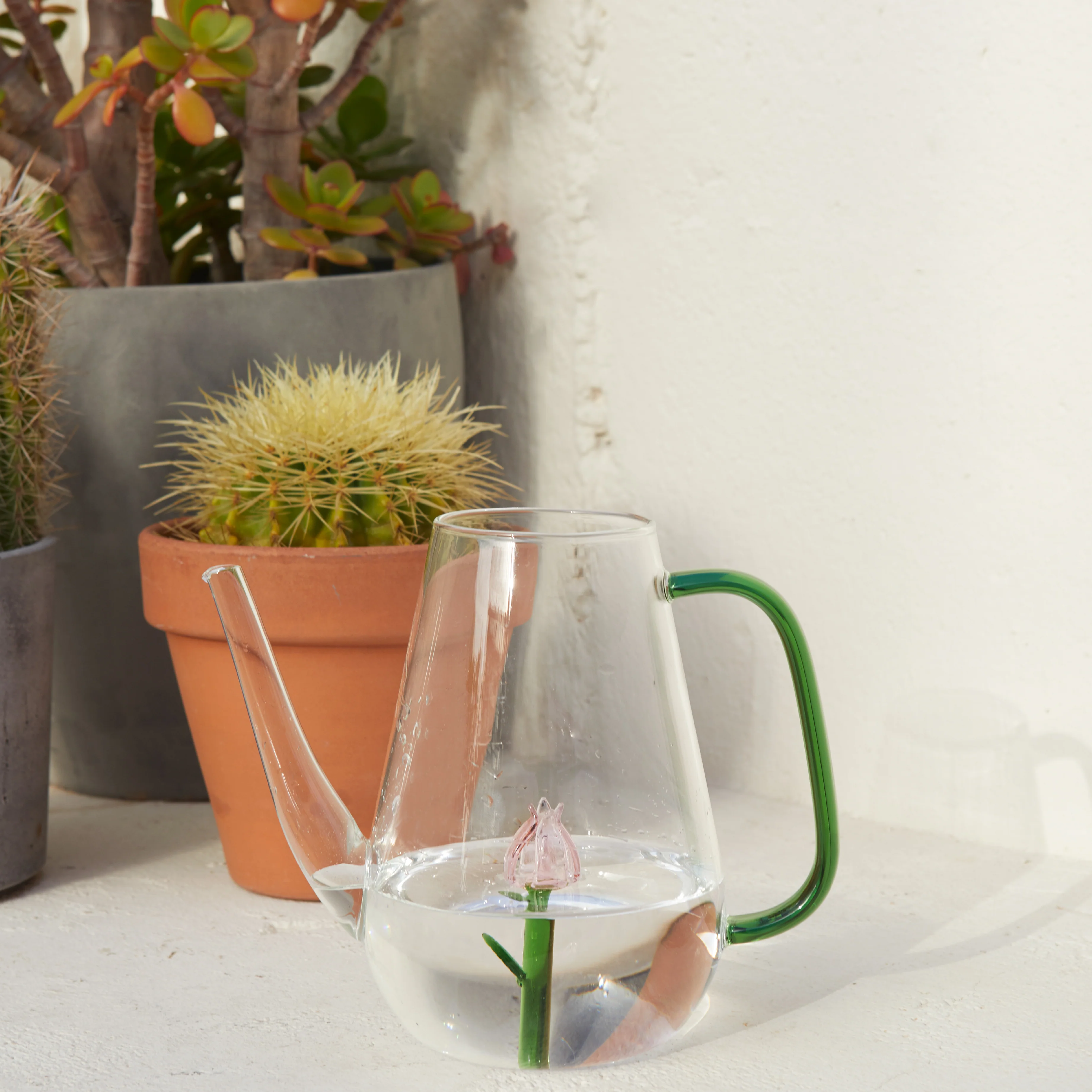 Botanical Tulip Glass Watering Can | 1L - Image 4