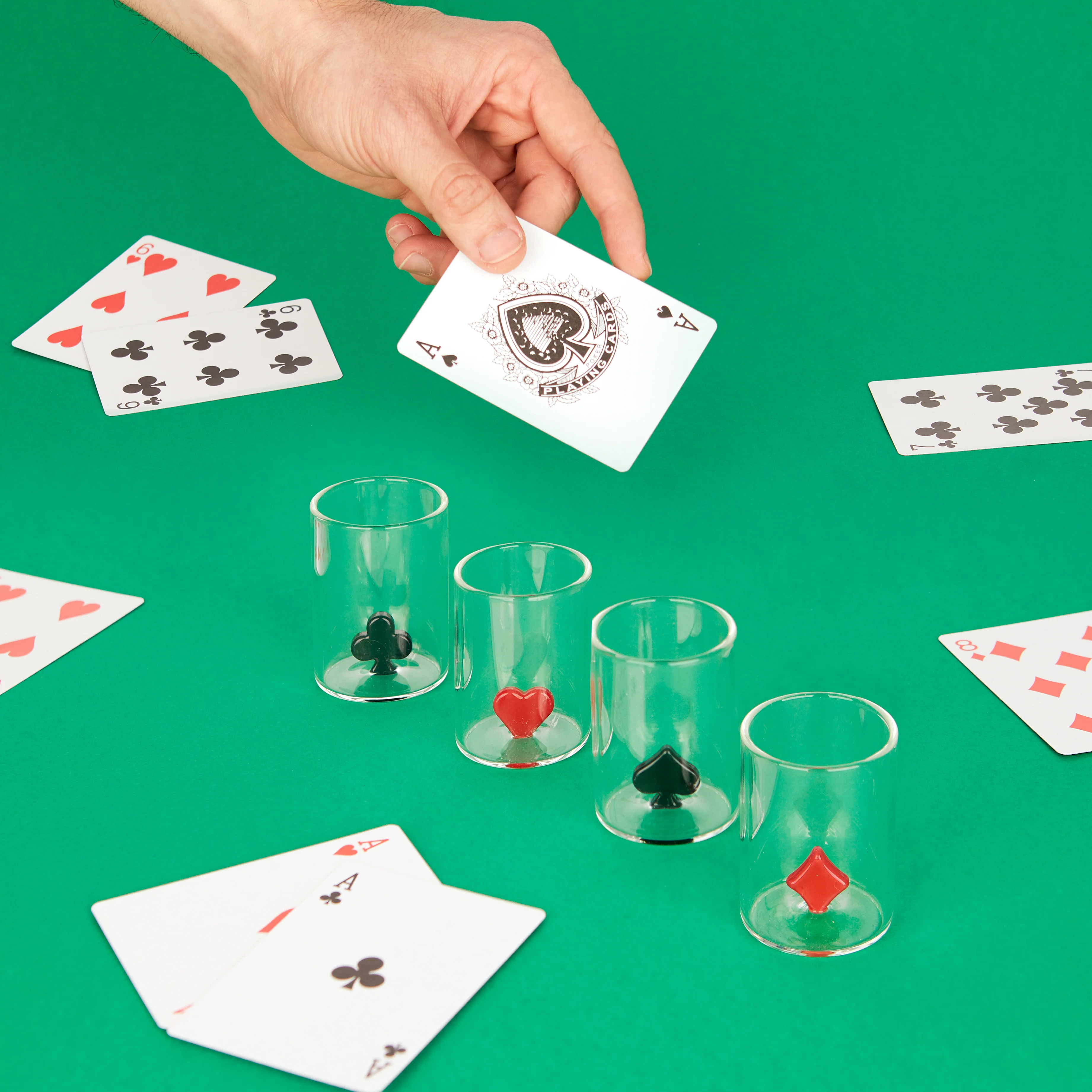 Card Suit Shot Glasses | Set of 4 - Image 2