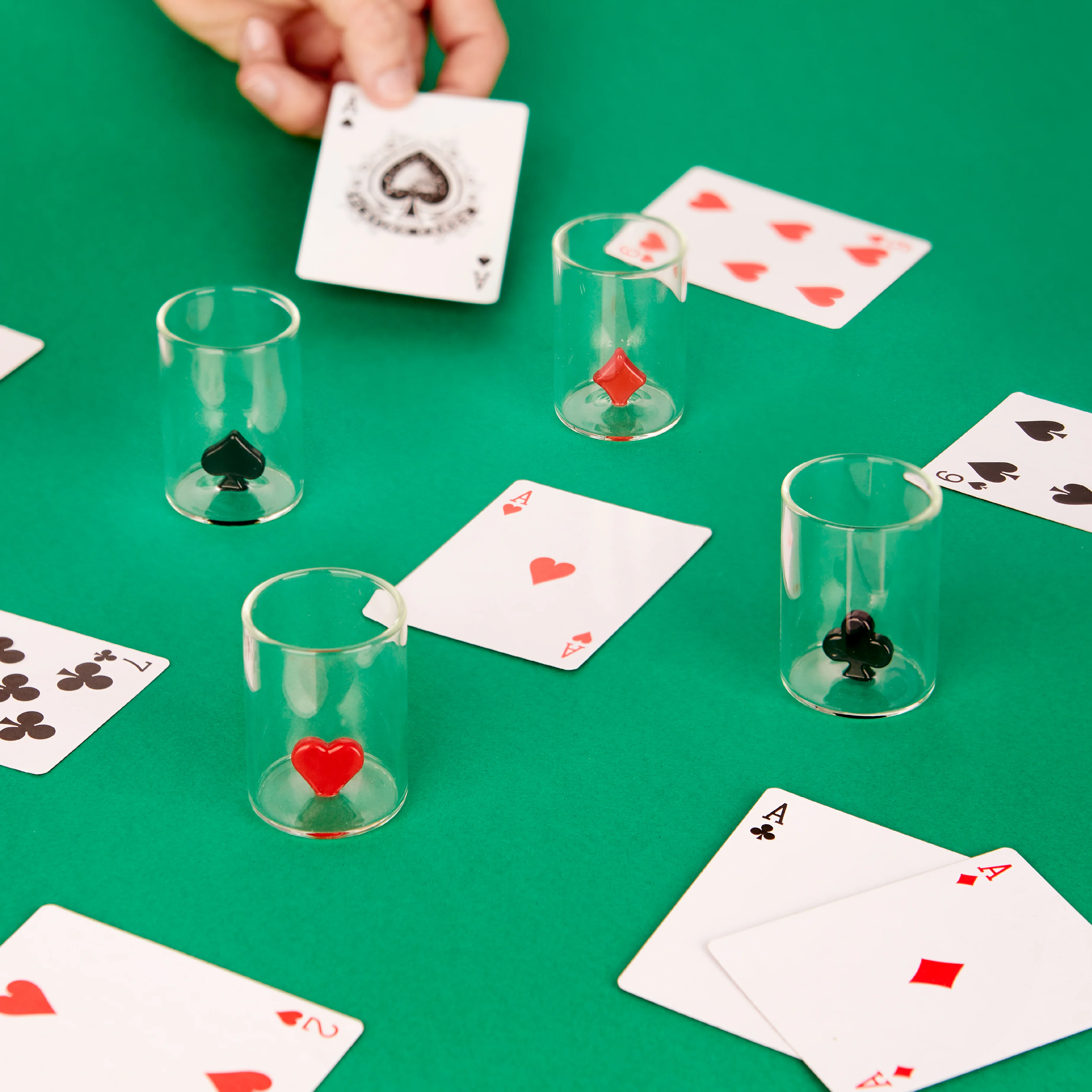 Card Suit Shot Glasses | Set of 4 - Image 4