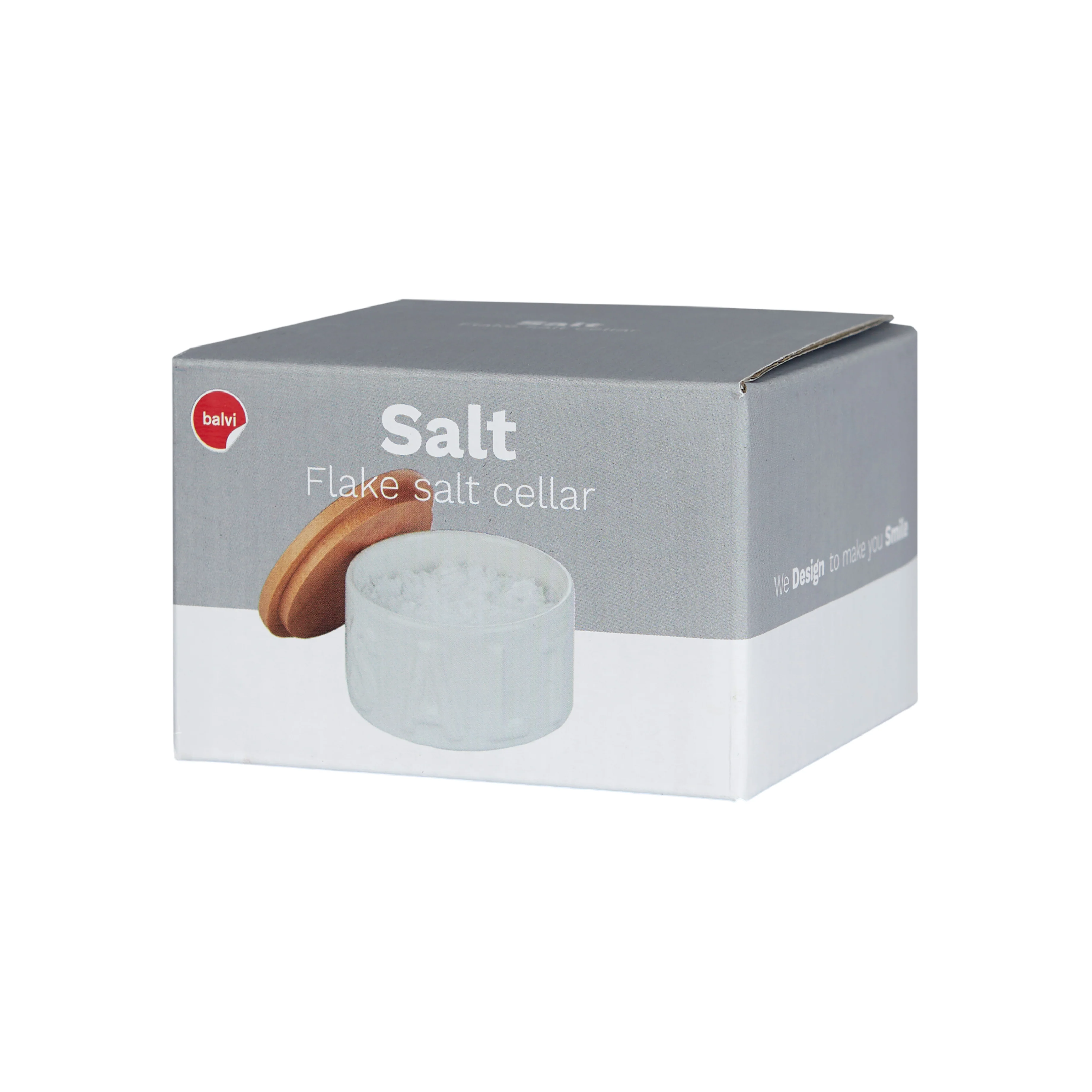 Ceramic Salt Cellar with Bamboo Lid | White - Image 5