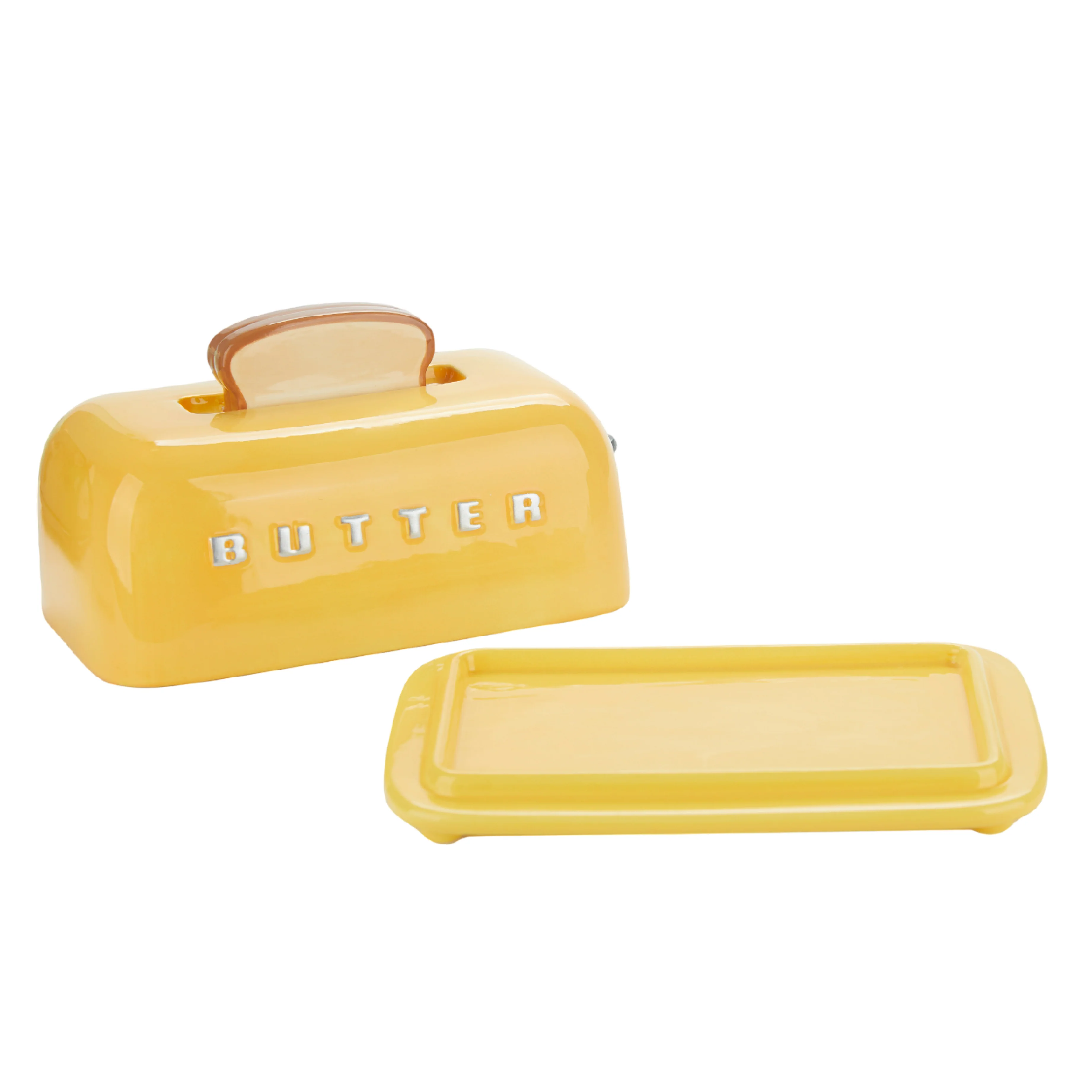 Ceramic Toaster Butter Dish | Mustard - Image 3