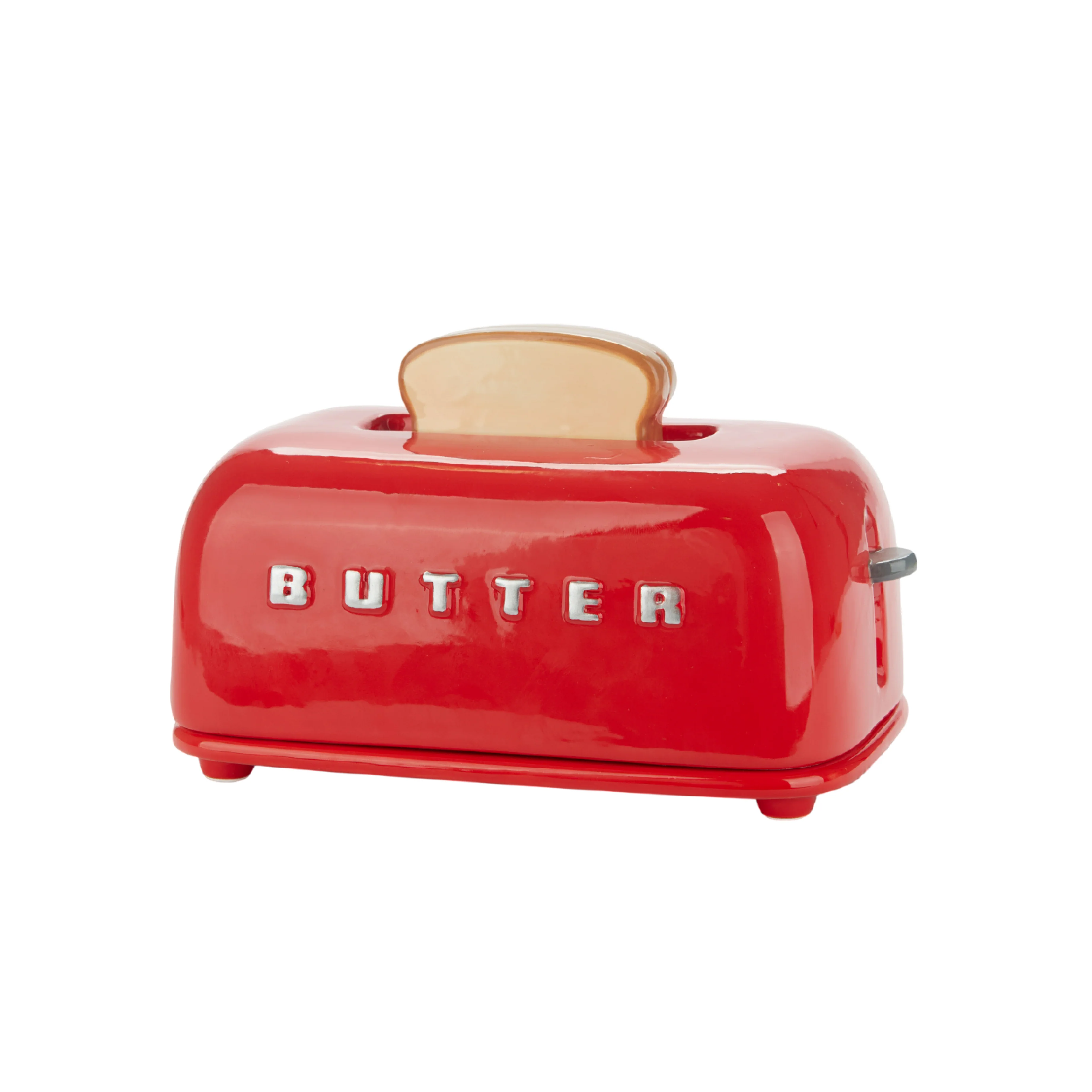 Ceramic Toaster Butter Dish | Red