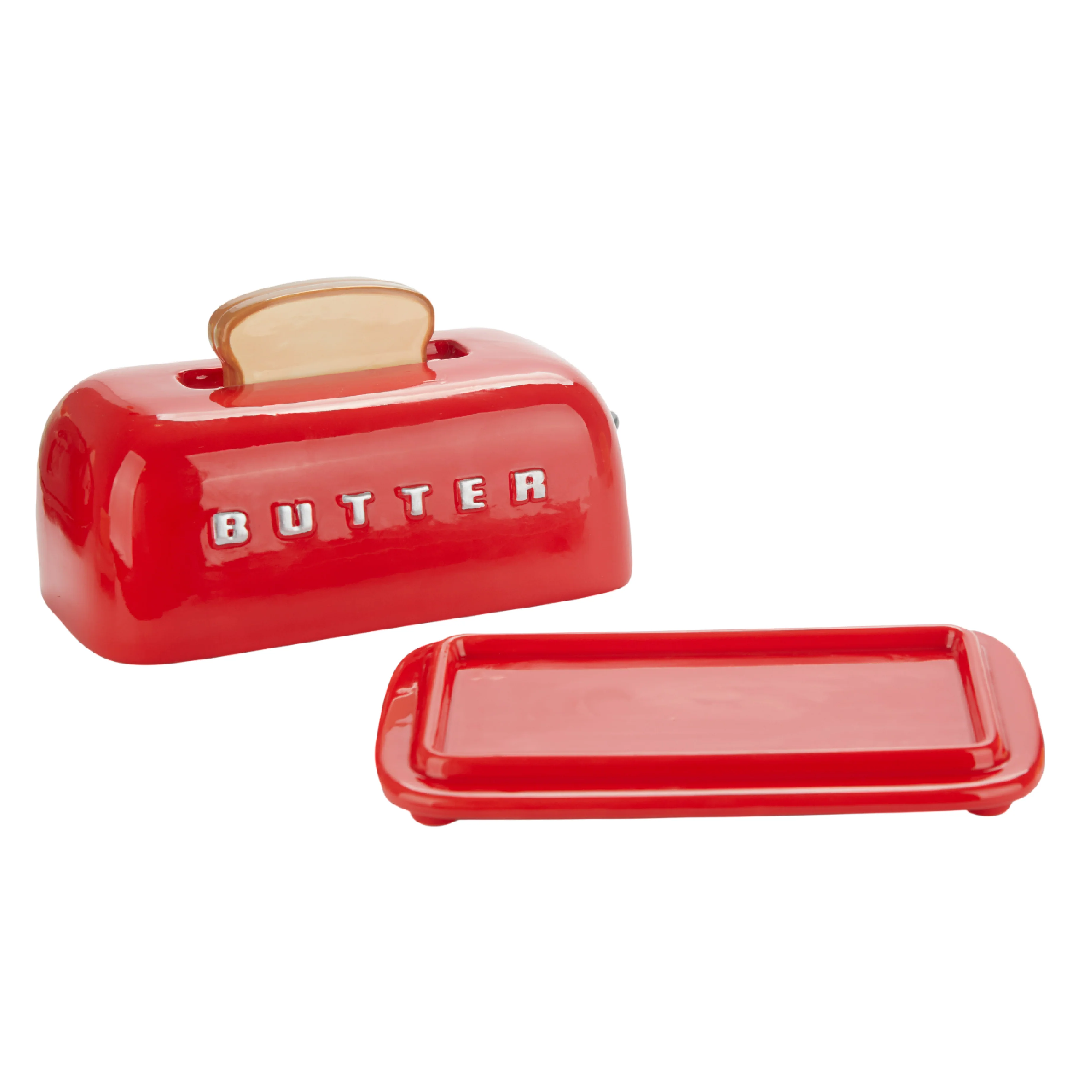 Ceramic Toaster Butter Dish | Red - Image 3
