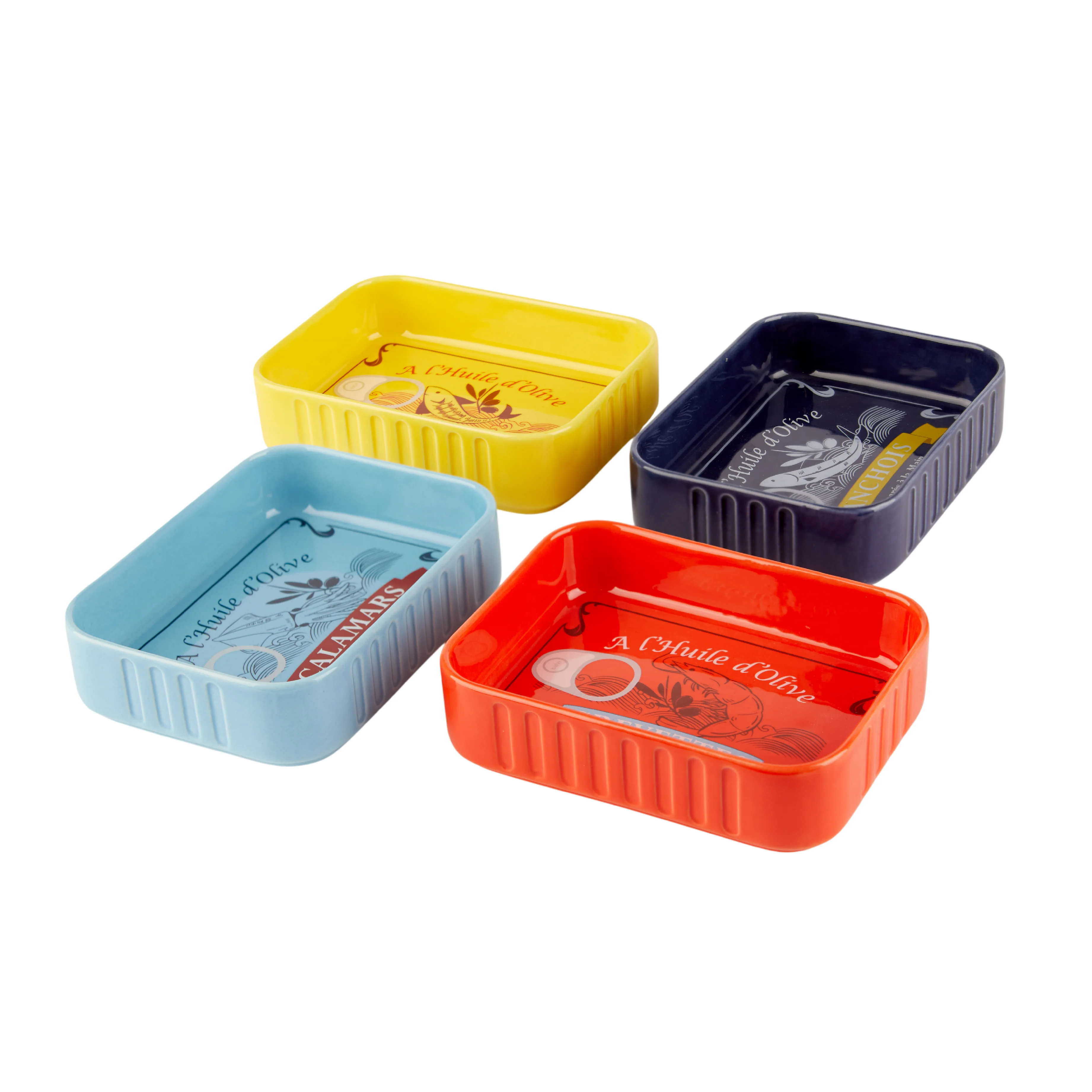 Conserverie Costal Snack Trays | Set of 4