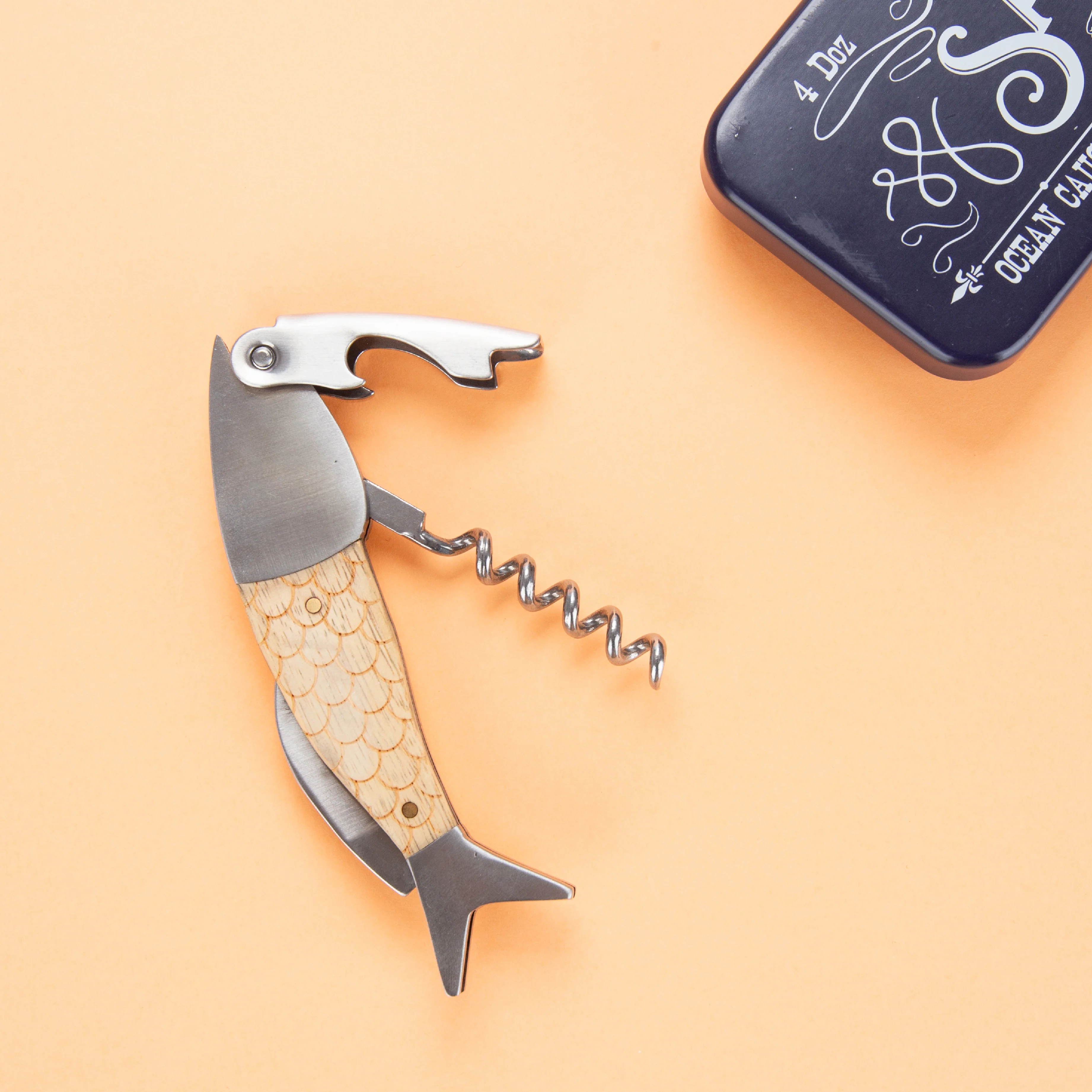 Conserverie Wild Salmon Corkscrew in Tin - Image 4