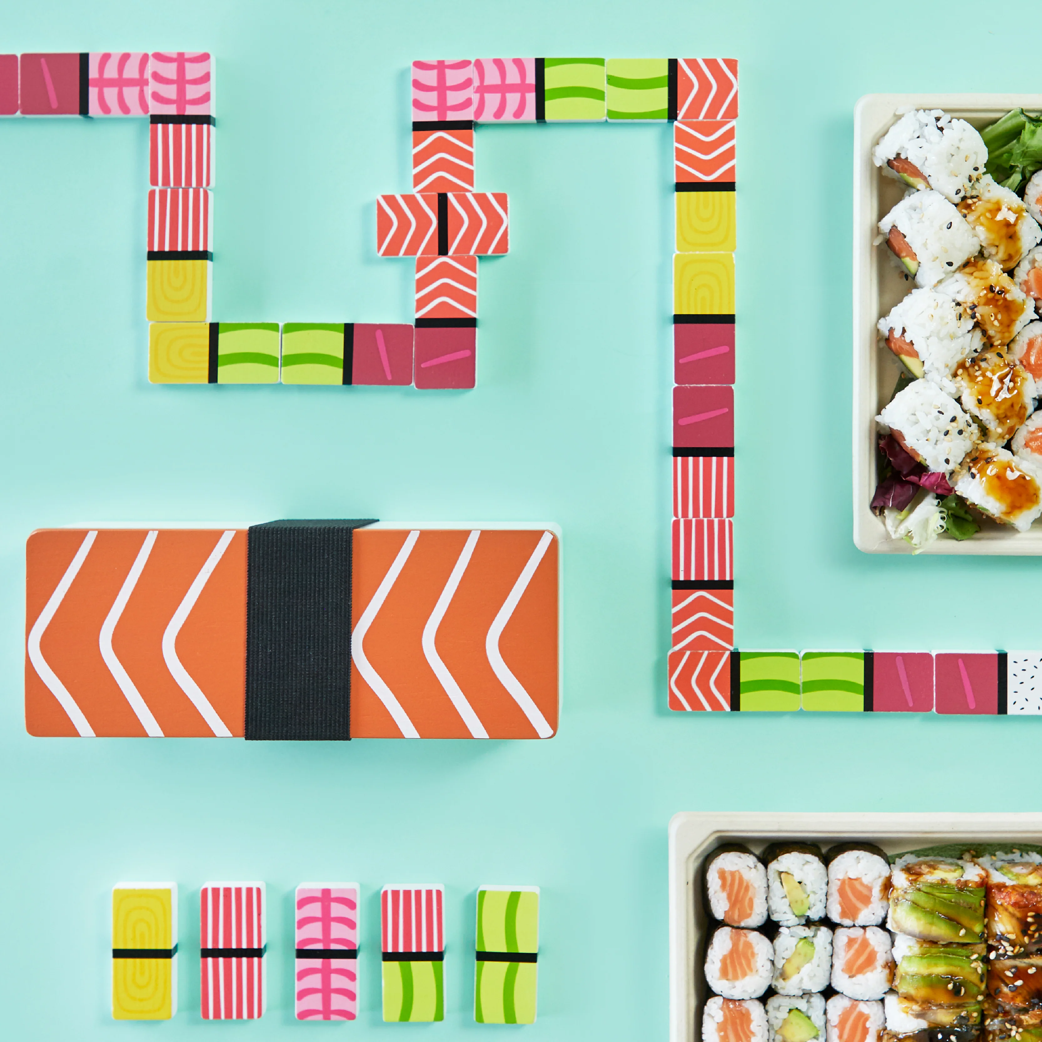 Domigiri Sushi-Inspired Dominoes Board Game - Image 2