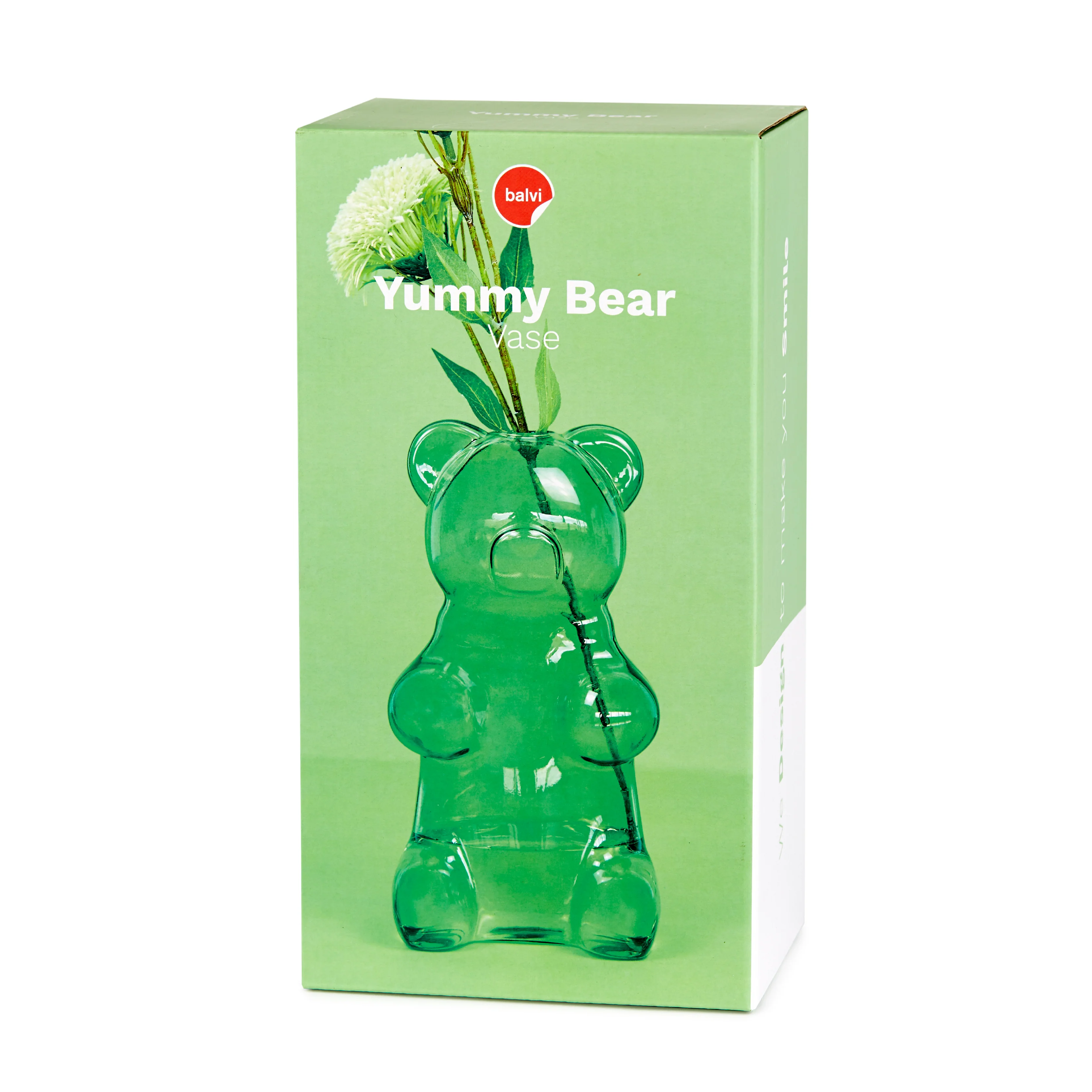 Glass Gummy Bear Vase | Green - Image 5
