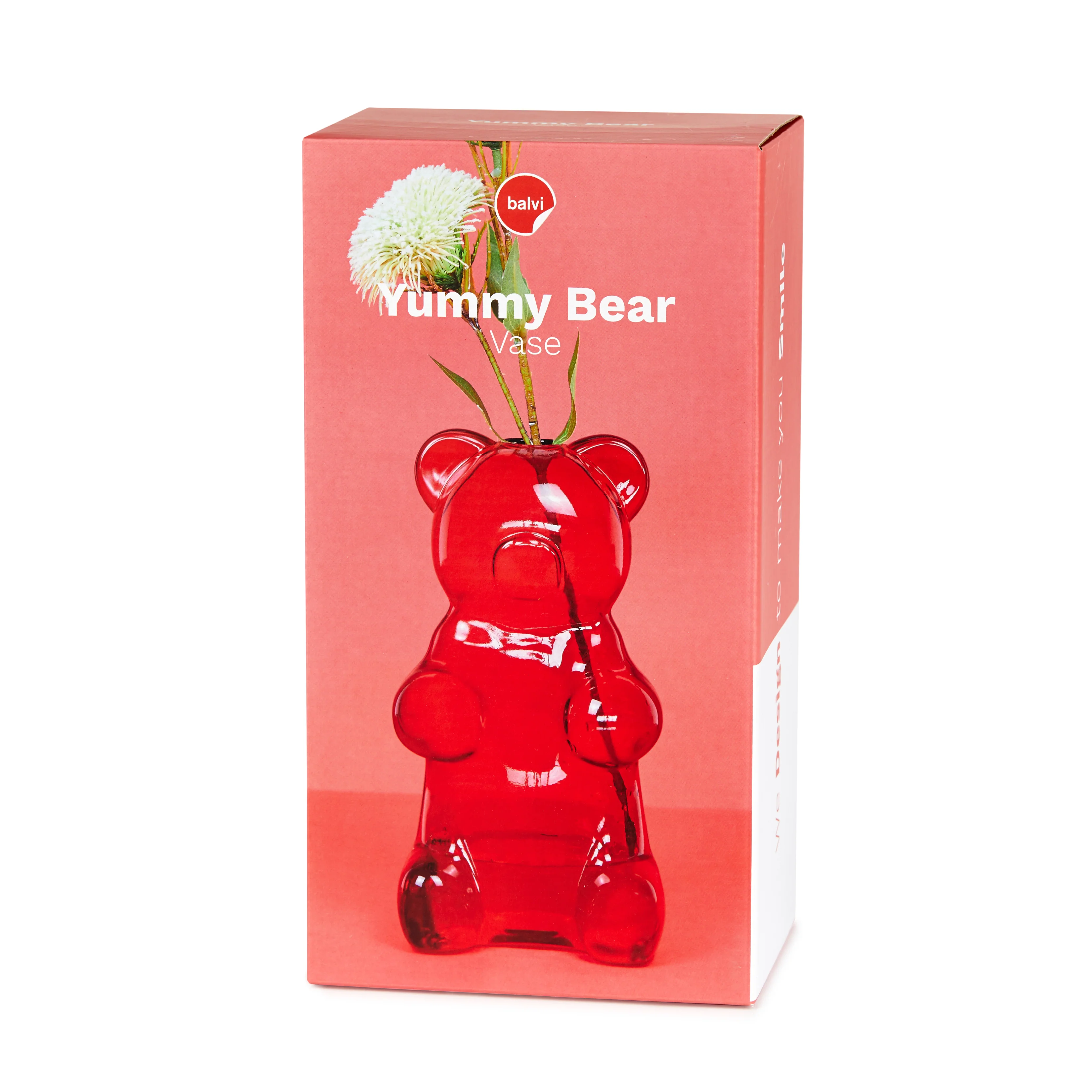 Glass Gummy Bear Vase | Red - Image 5
