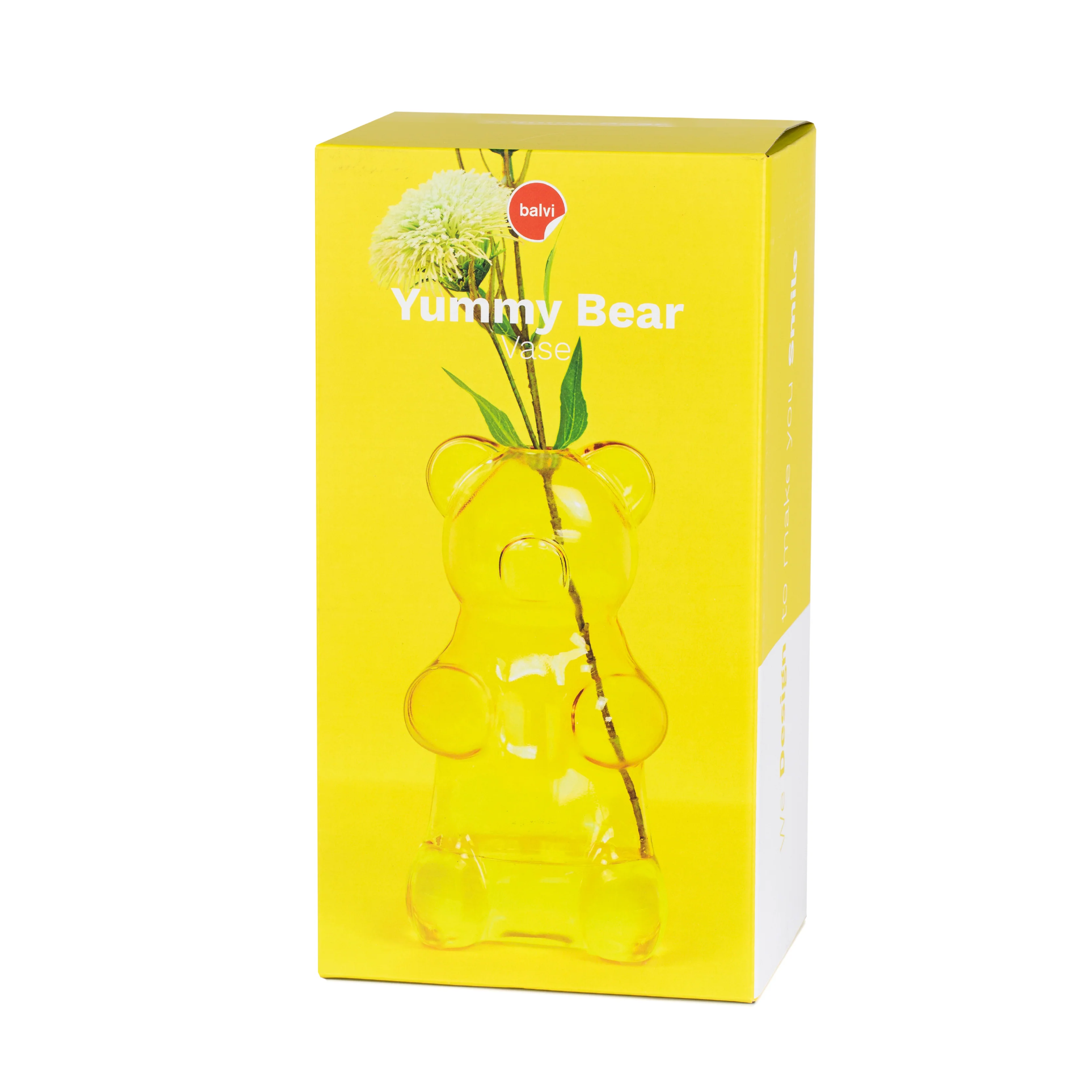 Glass Gummy Bear Vase | Yellow - Image 5