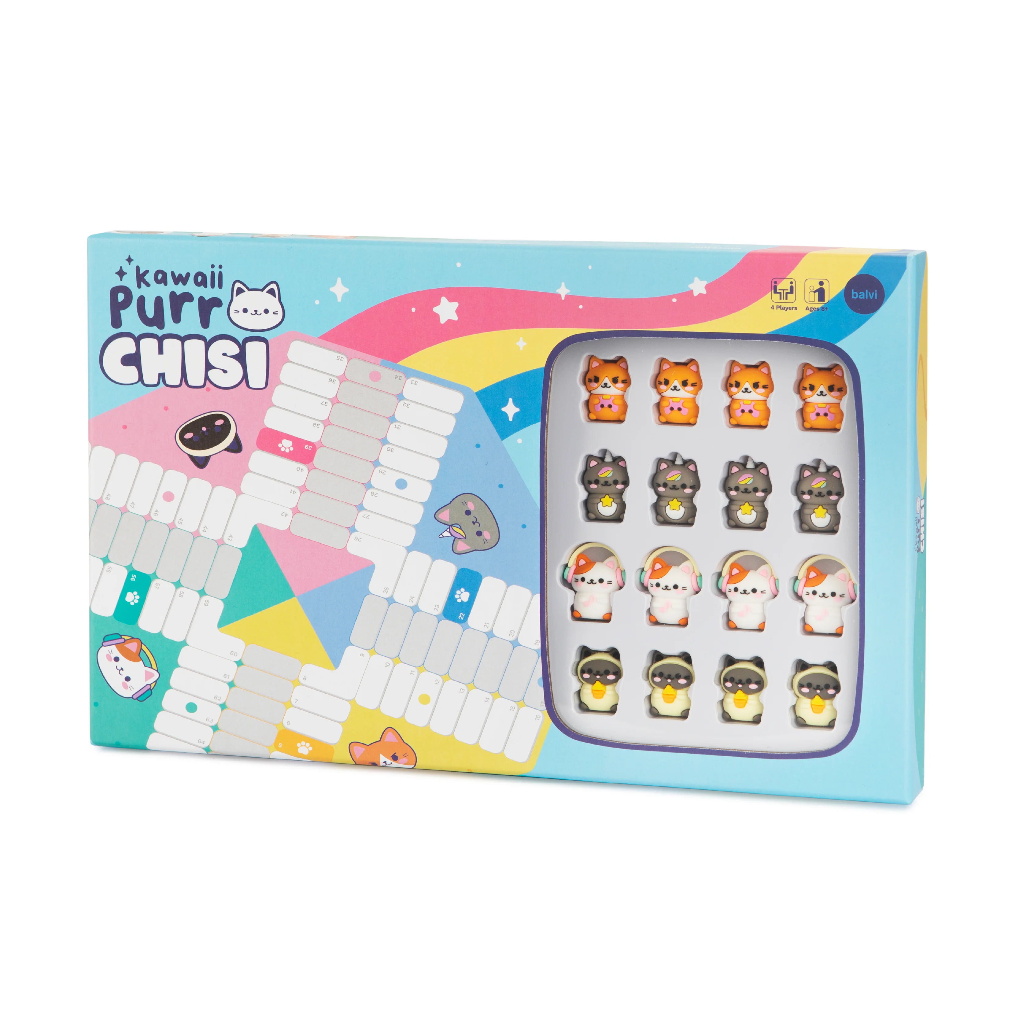 Kawaii Purrchisi Cat-Inspired Ludo Board Game