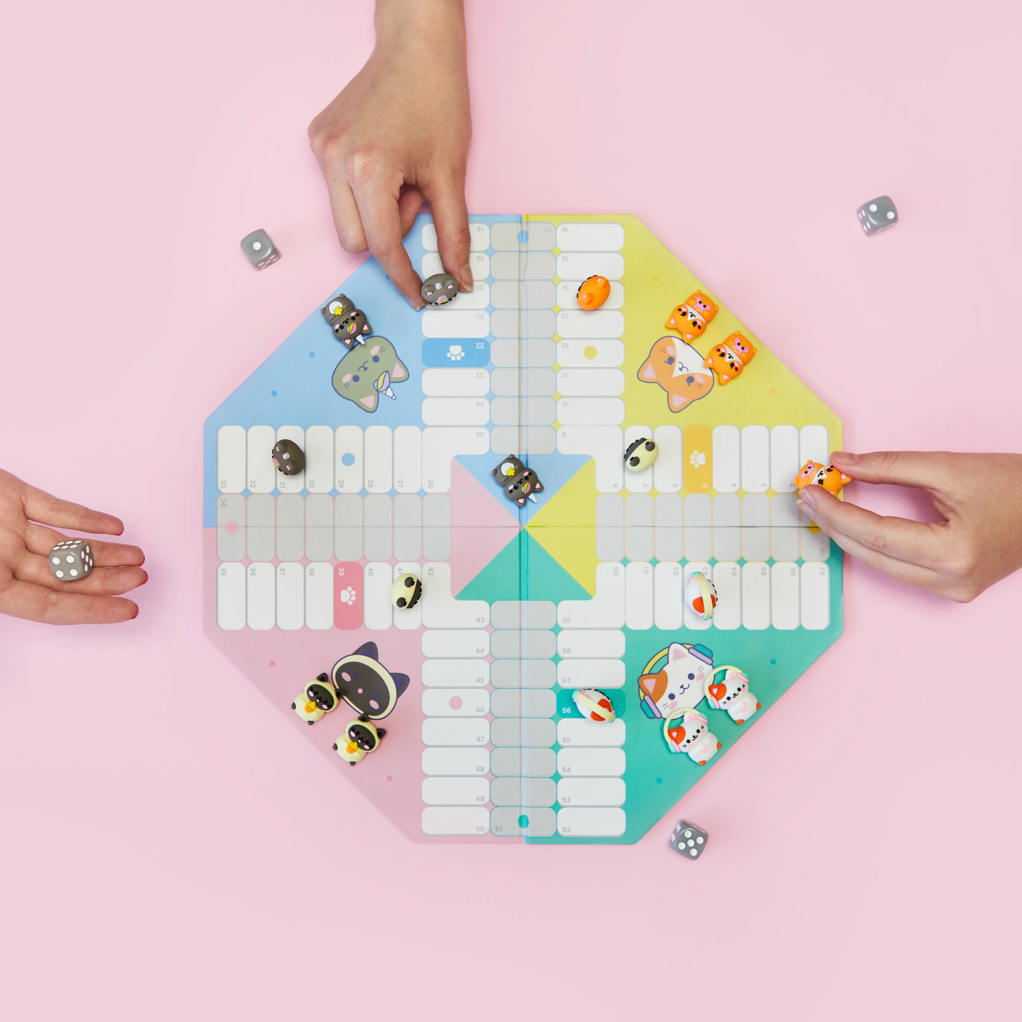 Kawaii Purrchisi Cat-Inspired Ludo Board Game - Image 2
