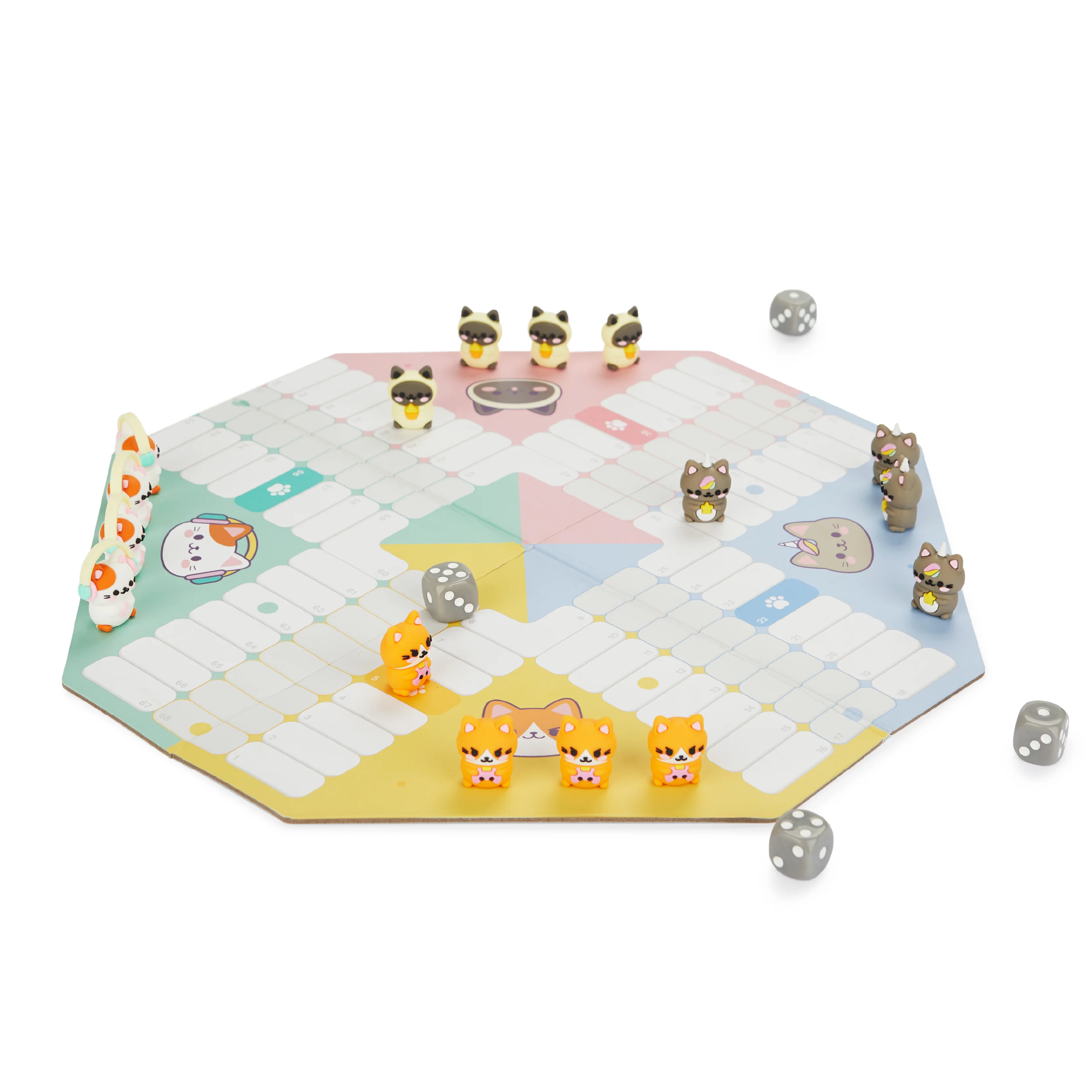 Kawaii Purrchisi Cat-Inspired Ludo Board Game - Image 3