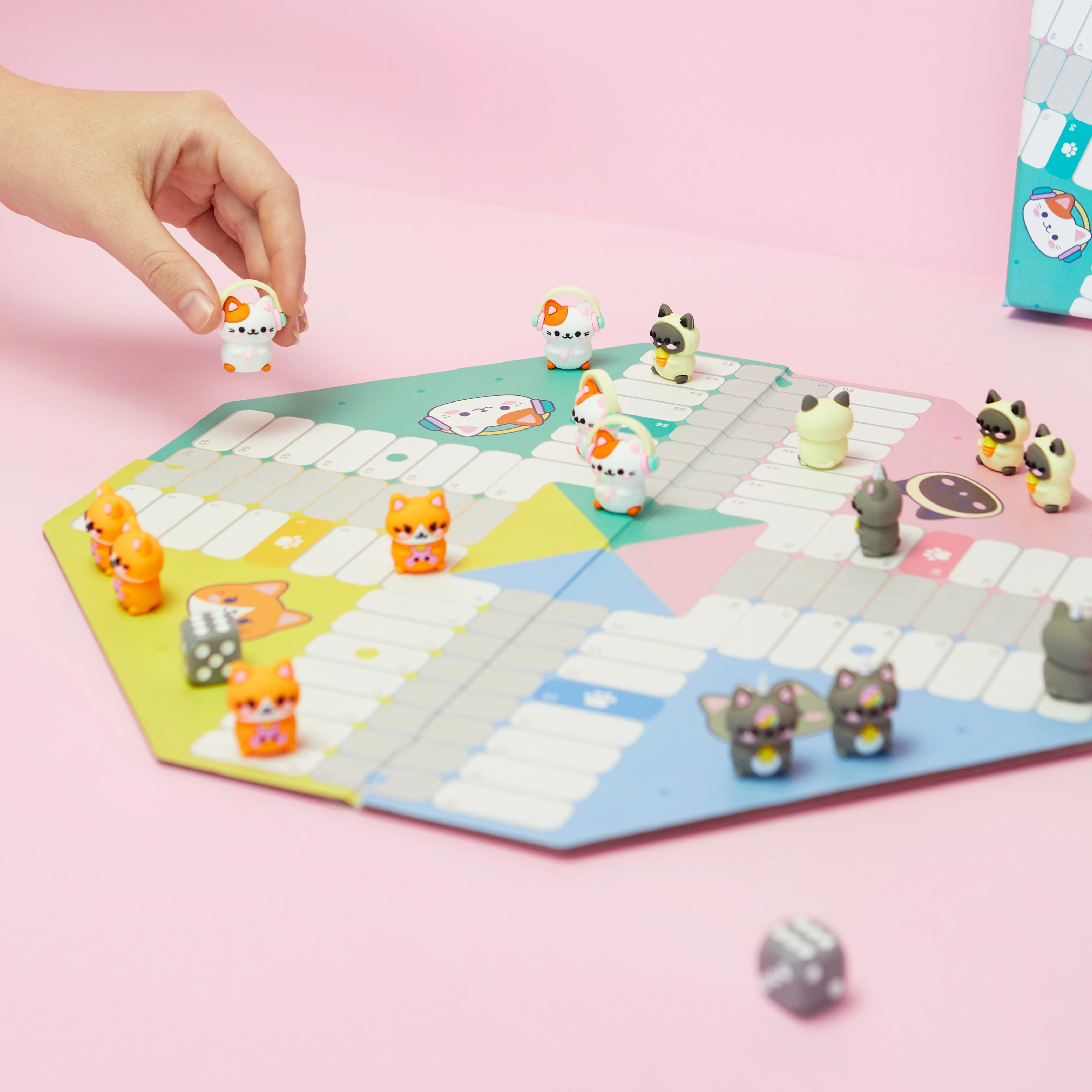 Kawaii Purrchisi Cat-Inspired Ludo Board Game - Image 4